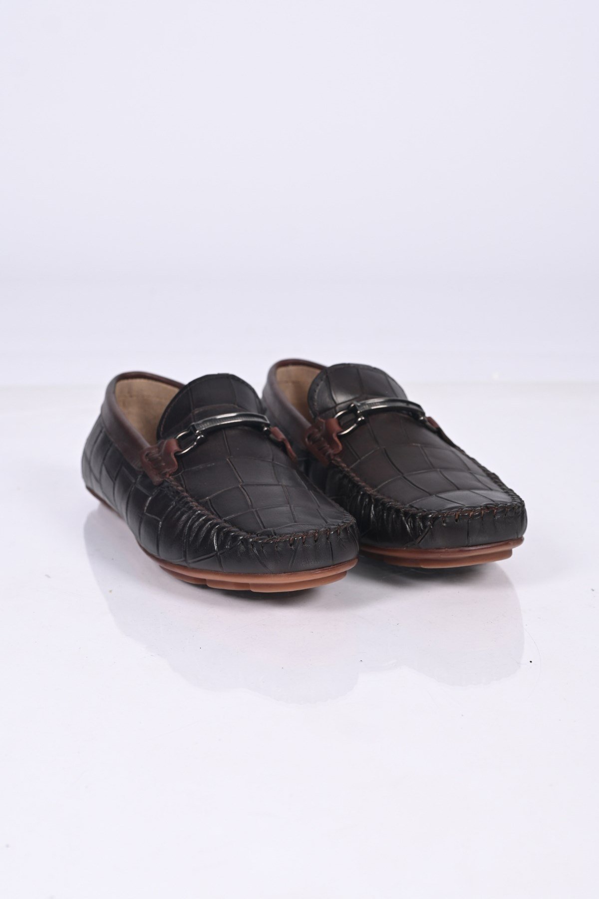 Bestello Bağcıksız Tokalı Poliüretan Taban Hakiki Deri Loafer 028-1070 Erkek Ayakkabı028-1070_KAHVE_40Loafer