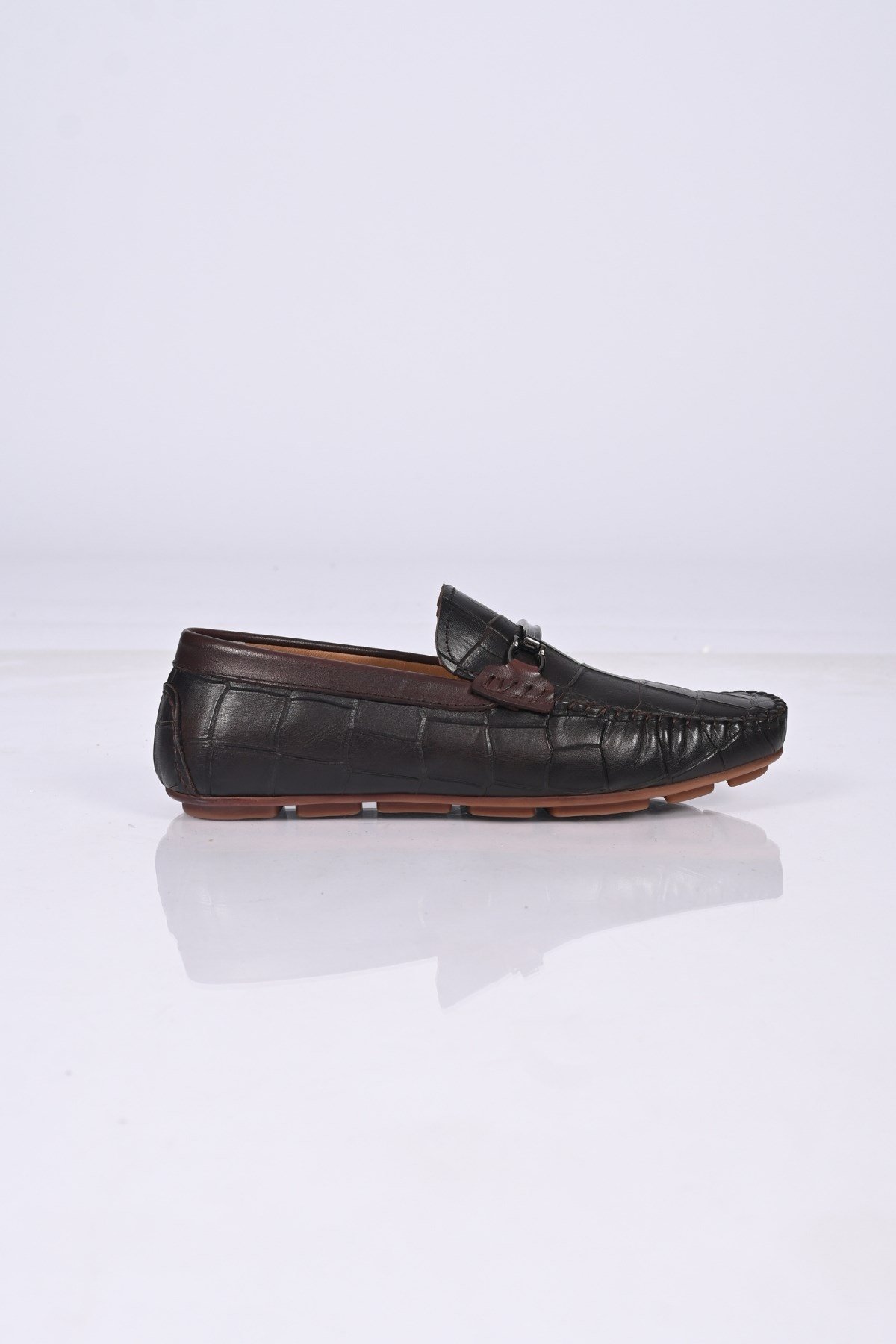 Bestello Bağcıksız Tokalı Poliüretan Taban Hakiki Deri Loafer 028-1070 Erkek Ayakkabı028-1070_KAHVE_40Loafer