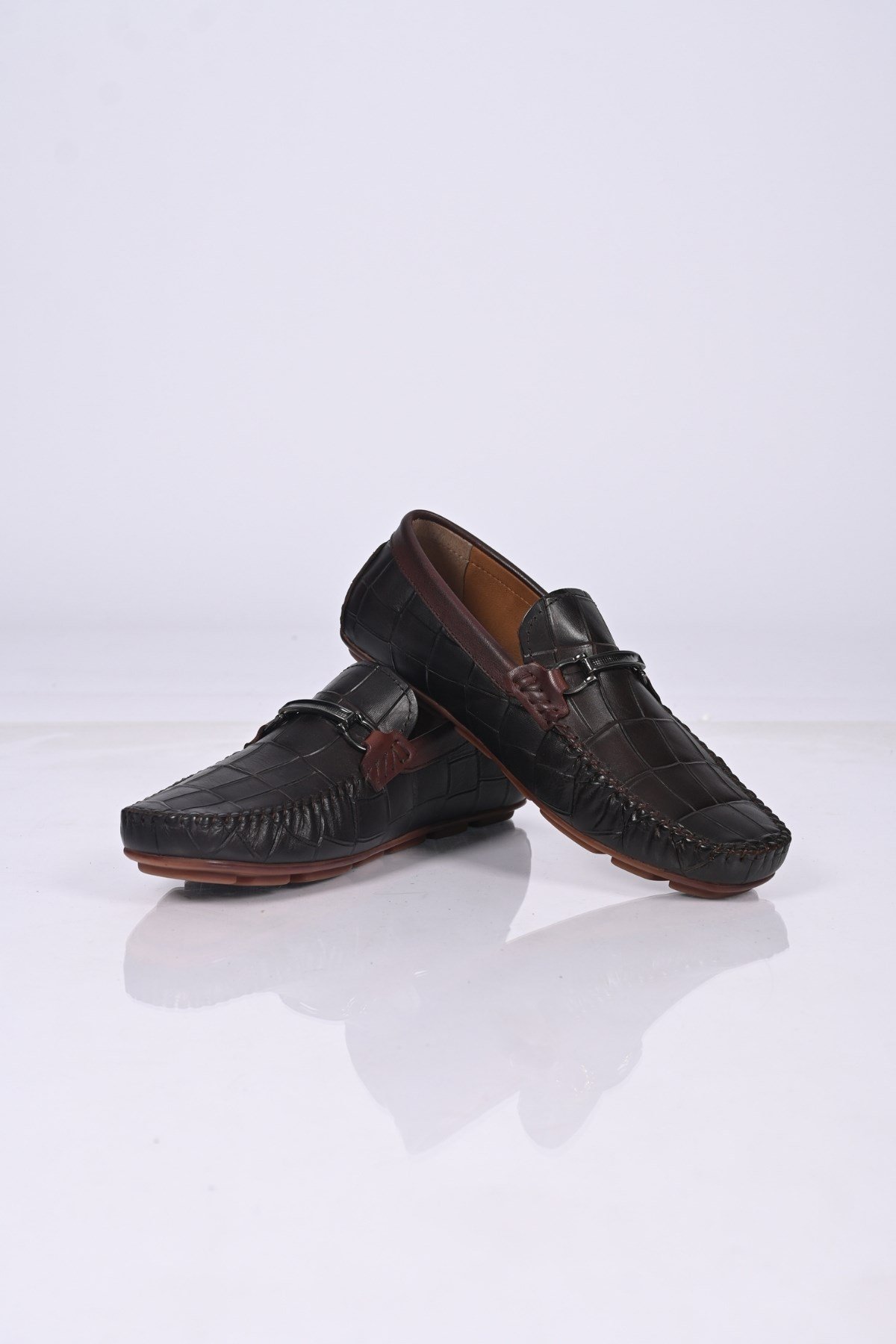 Bestello Bağcıksız Tokalı Poliüretan Taban Hakiki Deri Loafer 028-1070 Erkek Ayakkabı028-1070_KAHVE_40Loafer