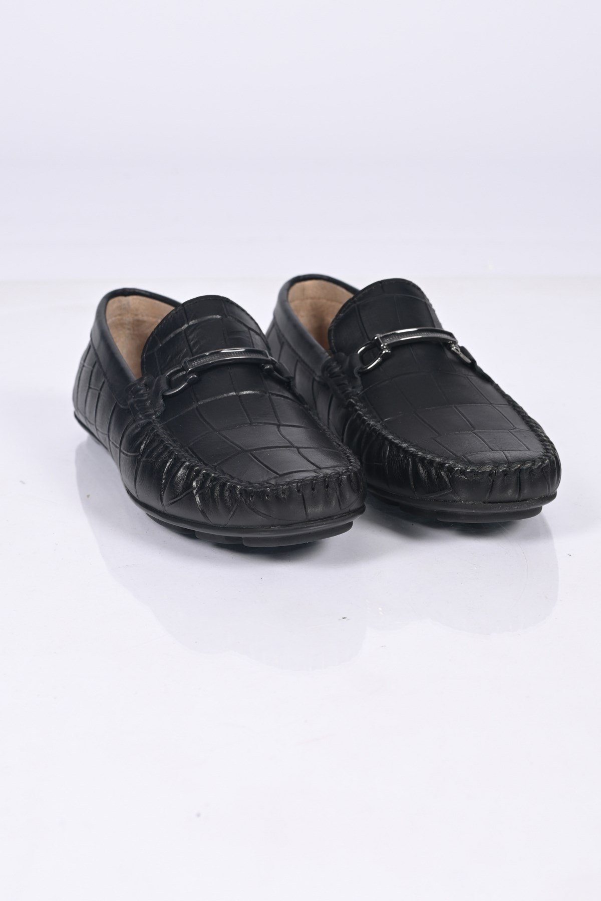 Bestello Bağcıksız Tokalı Poliüretan Taban Hakiki Deri Loafer 028-1070 Erkek Ayakkabı028-1070_SIYAH_40Loafer