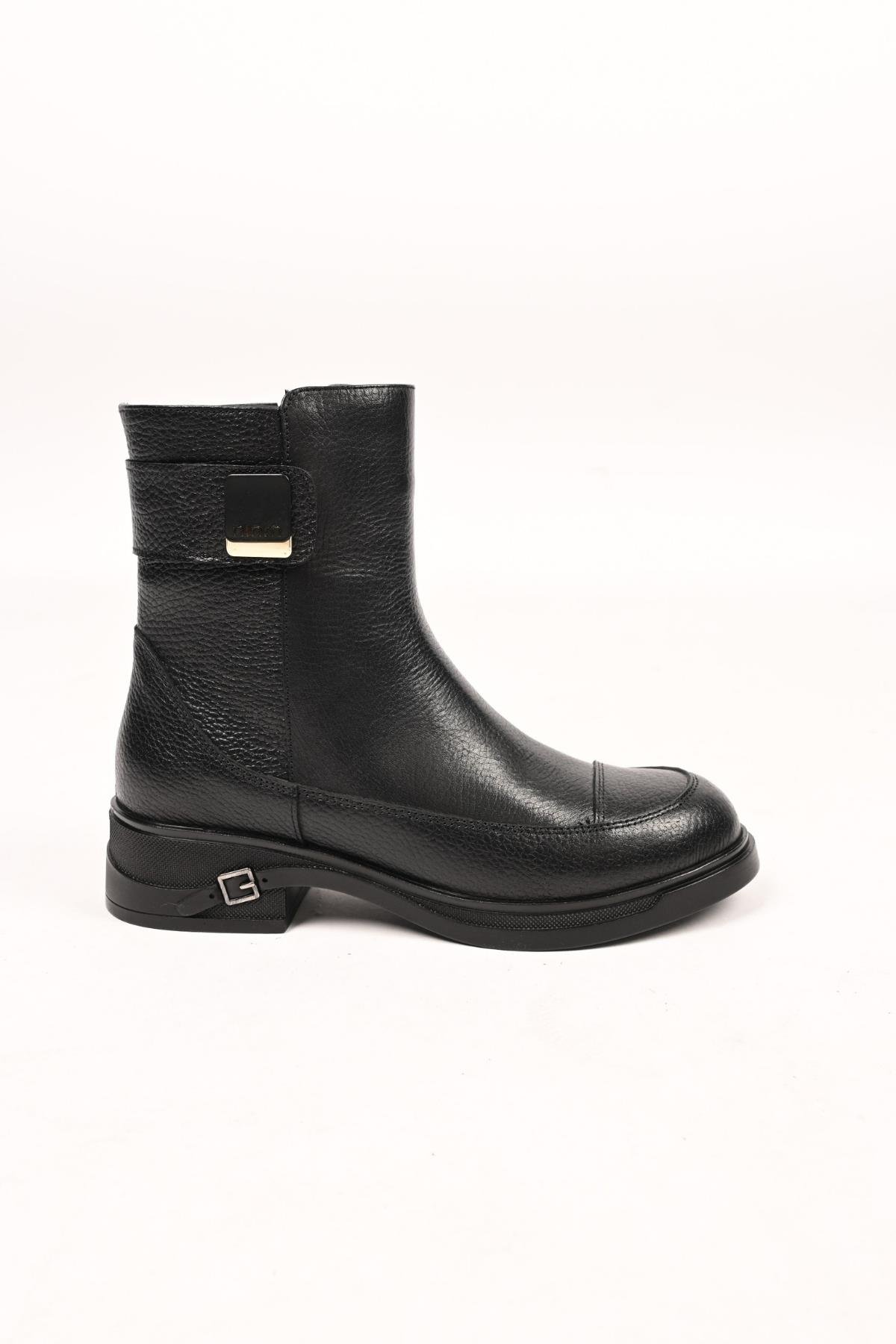 Bestello Bağcıksız Tokalı Termo Taban Hakiki Deri Casual Bot 335-662-19 Kadın Bot335-662-19_SIYAH_36Casual Boots