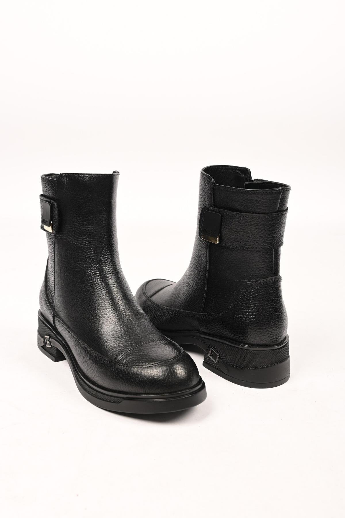 Bestello Bağcıksız Tokalı Termo Taban Hakiki Deri Casual Bot 335-662-19 Kadın Bot335-662-19_SIYAH_36Casual Boots