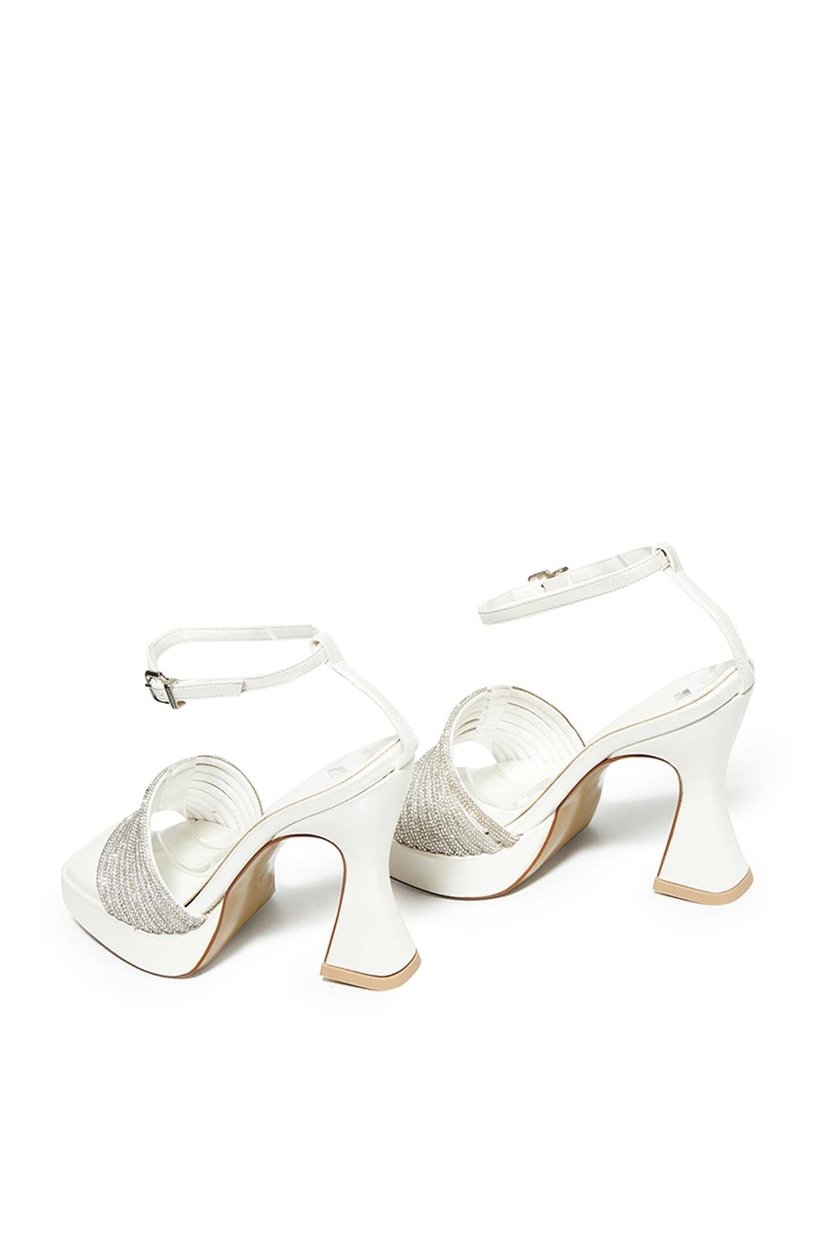 Bestello Taşlı Neolit Taban Kalın Topuklu Ayakkabı 331-887 Kadın Ayakkabı331-887_SEDEF_36Thick Heels