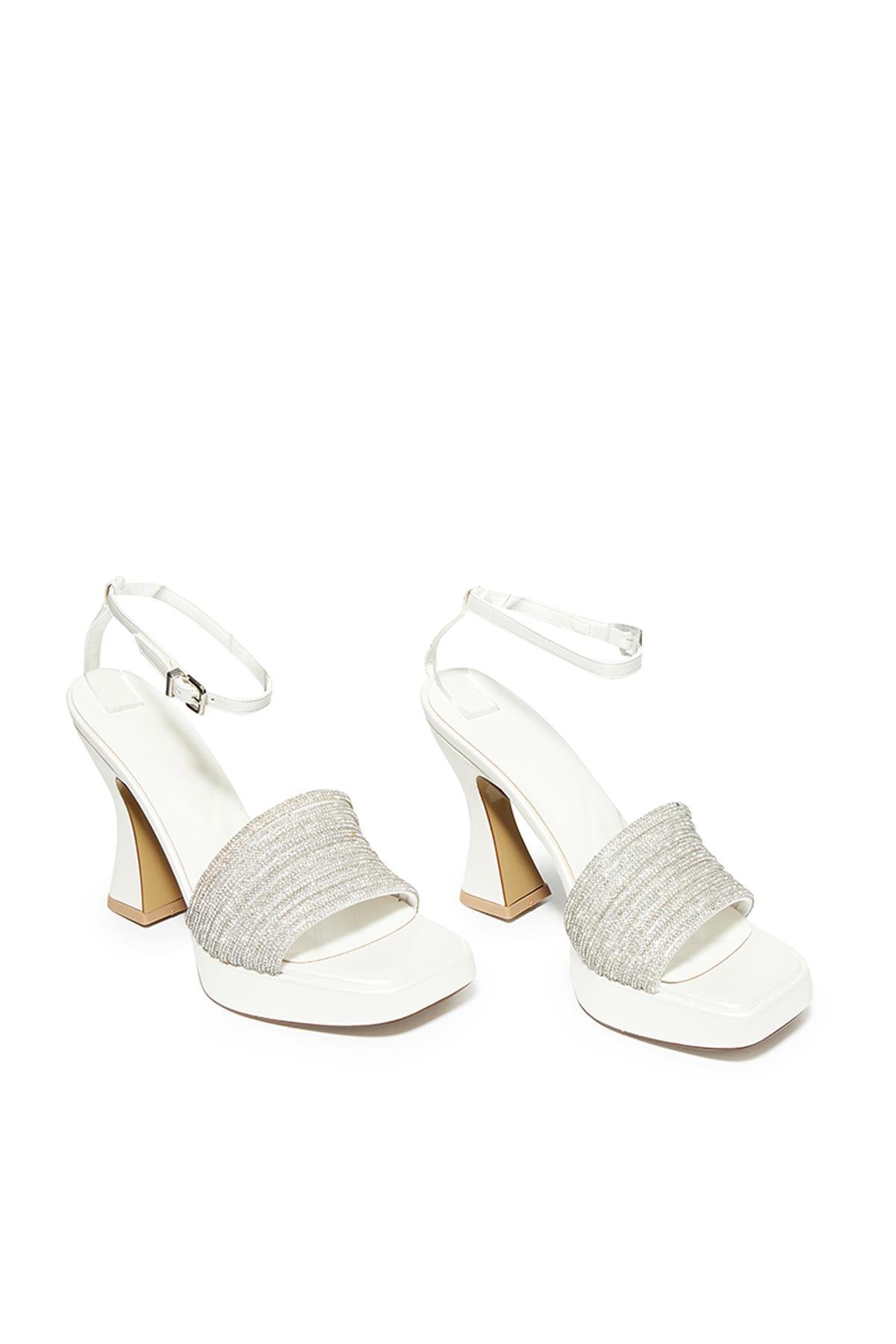 Bestello Taşlı Neolit Taban Kalın Topuklu Ayakkabı 331-887 Kadın Ayakkabı331-887_SEDEF_36Thick Heels