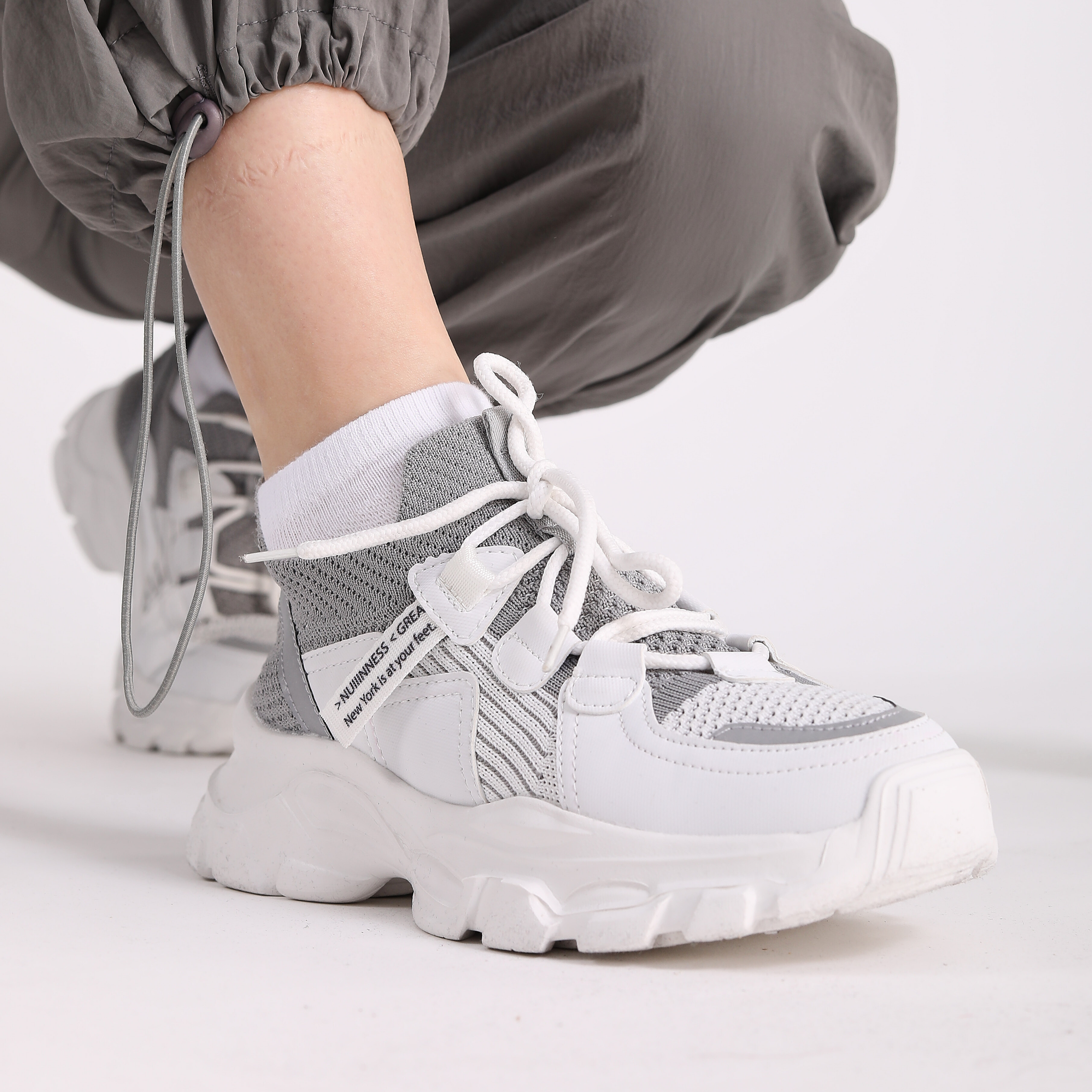  Chromıa Kadın Sneakers - BEYAZ GRI