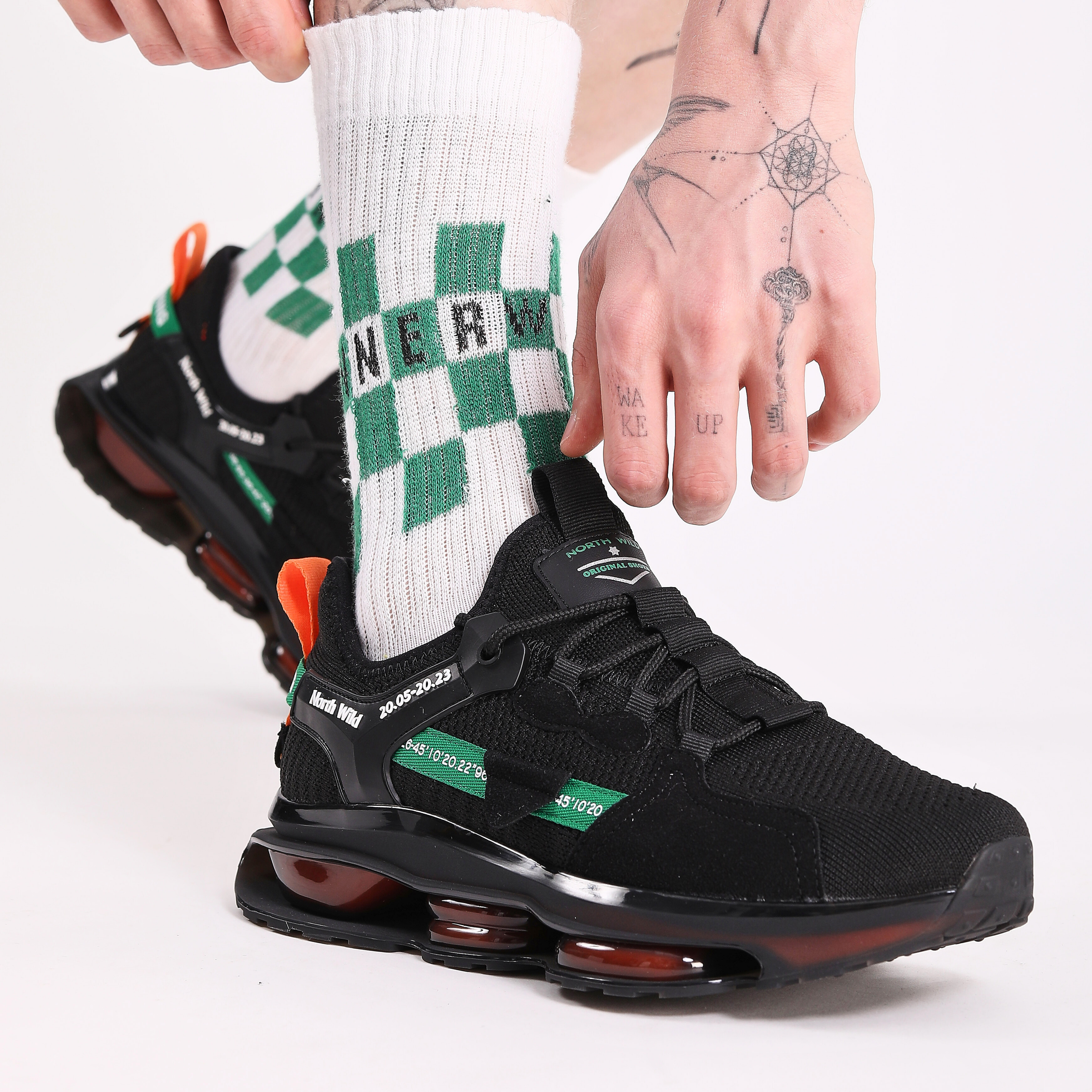 Aırboos Erkek Sneakers - SIYAH YESIL