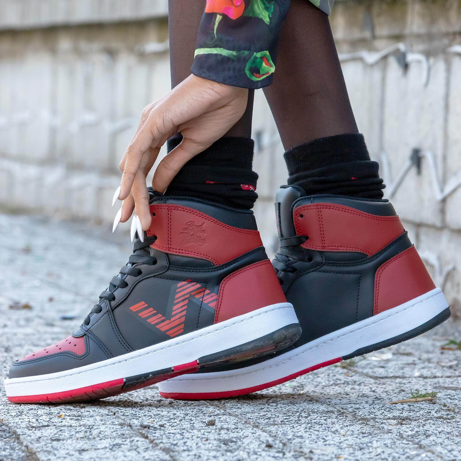 Aırnorth sneakers - SIYAH KIRMIZI