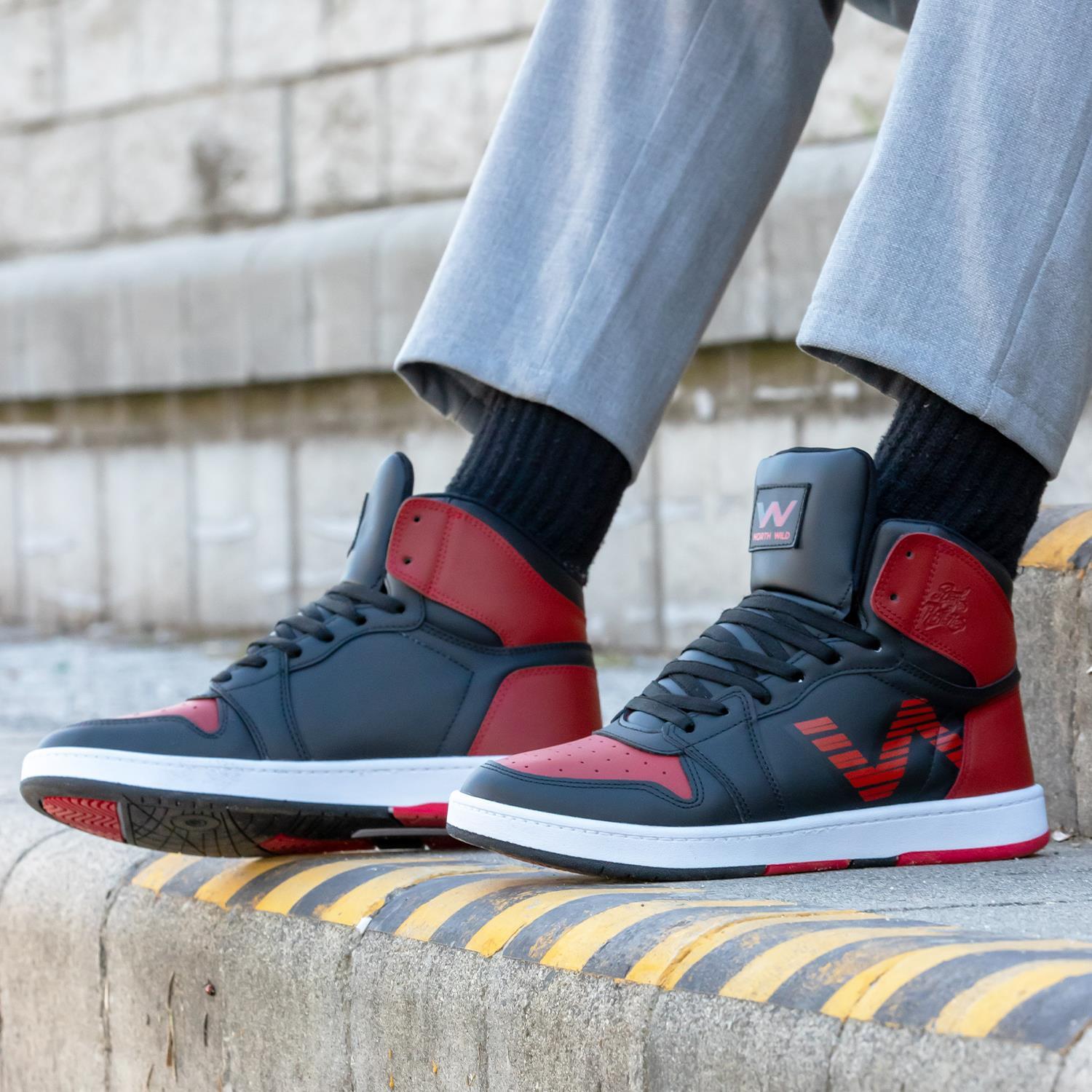 Aırnorth sneakers - SIYAH KIRMIZI