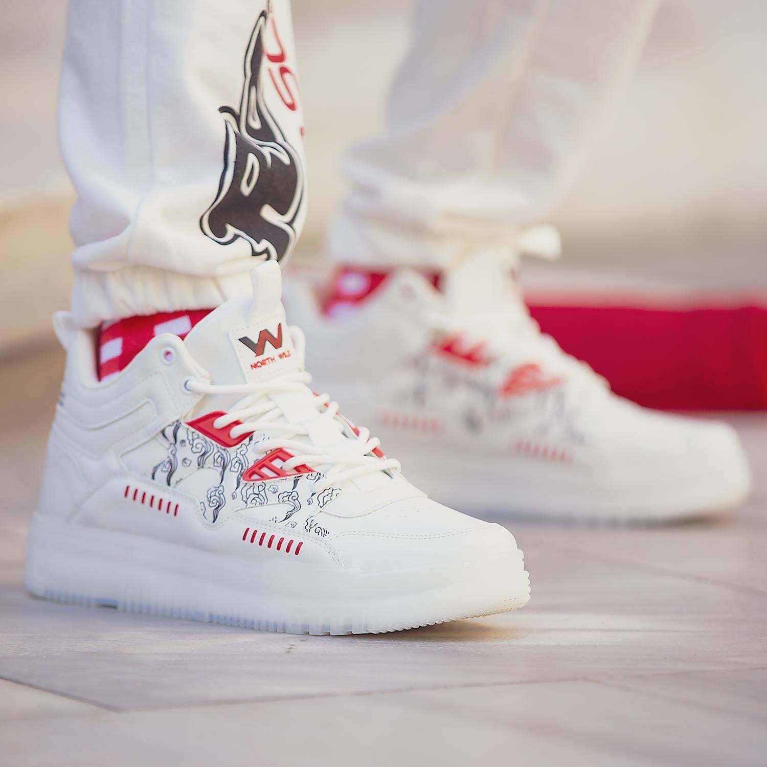 Almost Unisex Sneakers - BEYAZ KIRMIZI