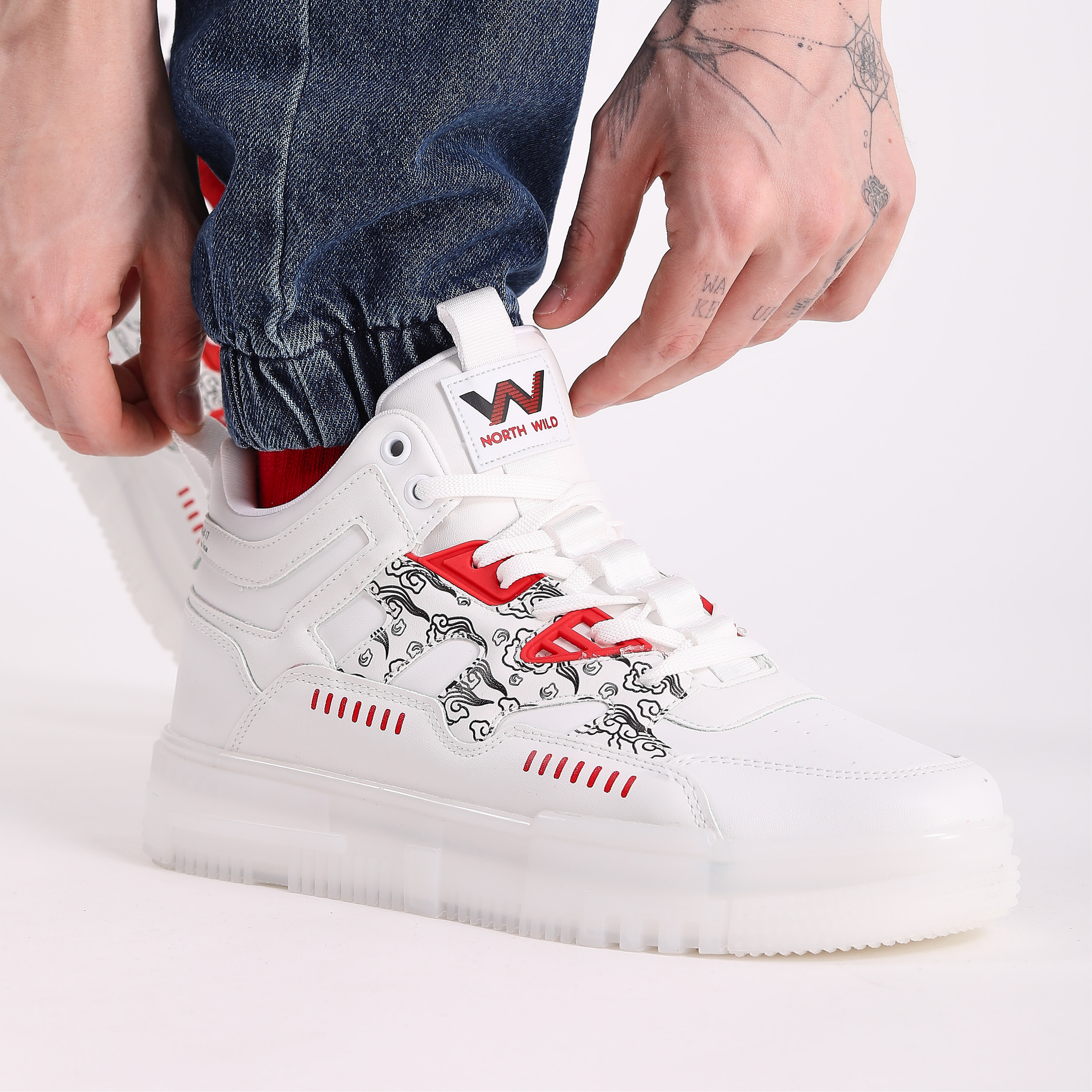 Almost Unisex Sneakers - BEYAZ KIRMIZI
