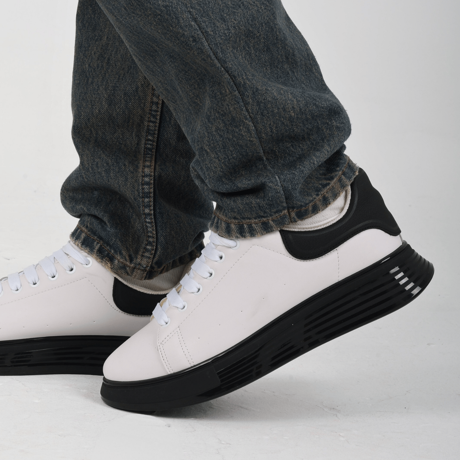 Andre Erkek Sneaker - BEYAZ SIYAH