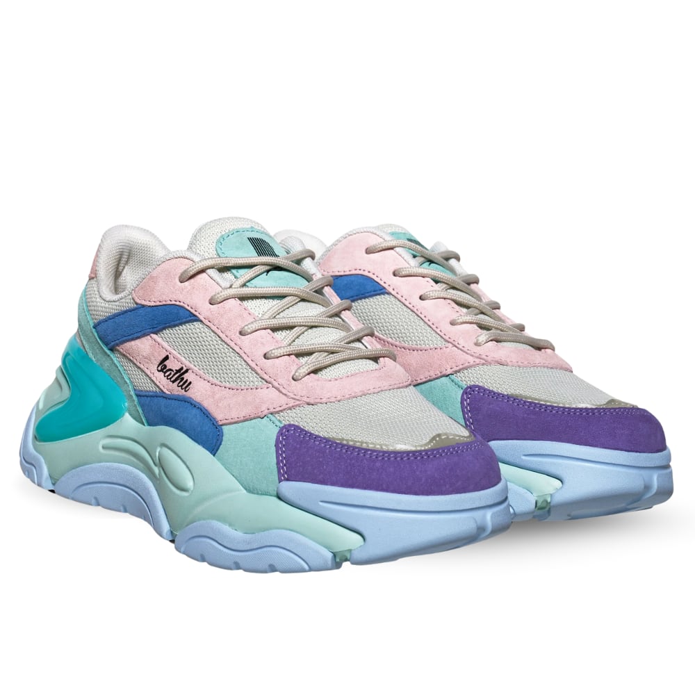 Bathu 908 Unisex Ayakkabı - PASTEL YEŞİL PEMBE