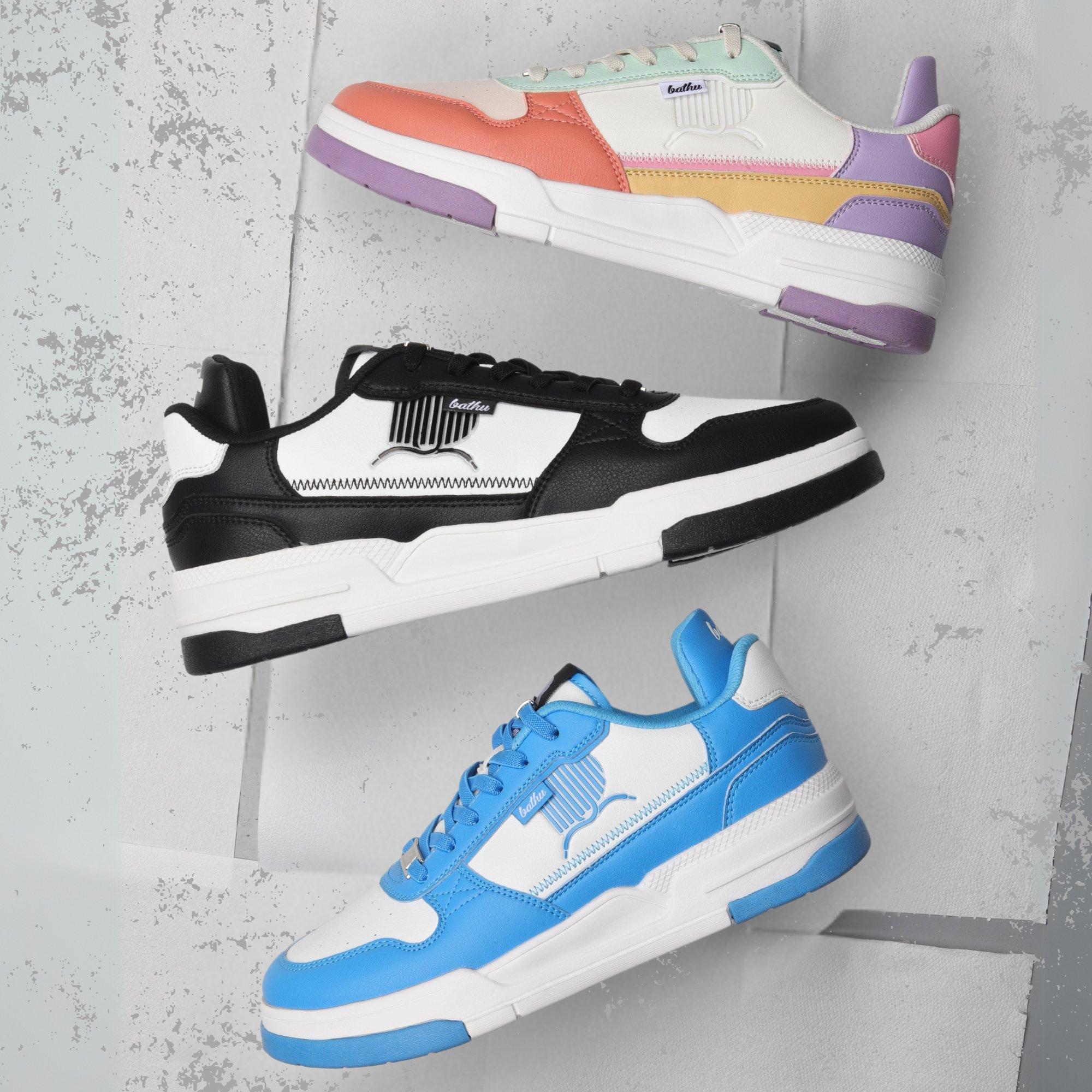 Bathu Journey Erkek Deri Sneaker - MAVI BEYAZ