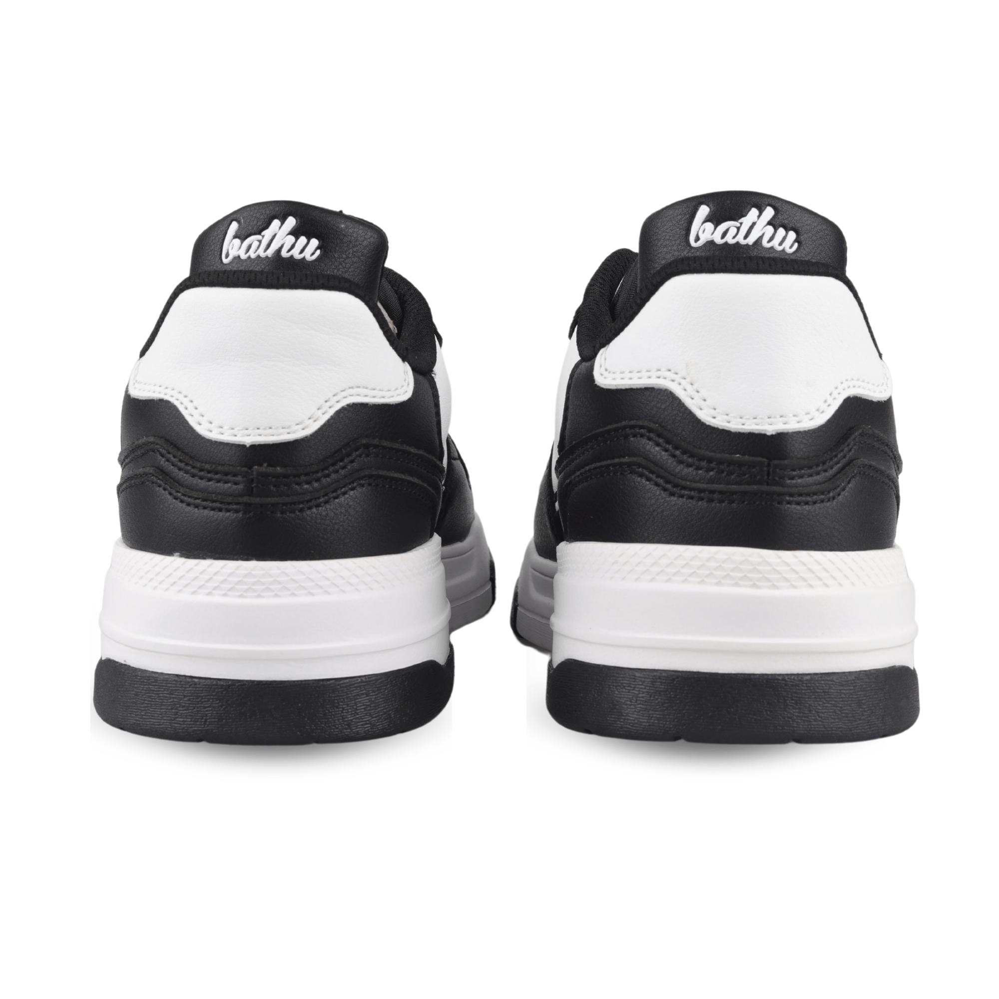 Bathu Journey Erkek Deri Sneaker - SIYAH BEYAZ