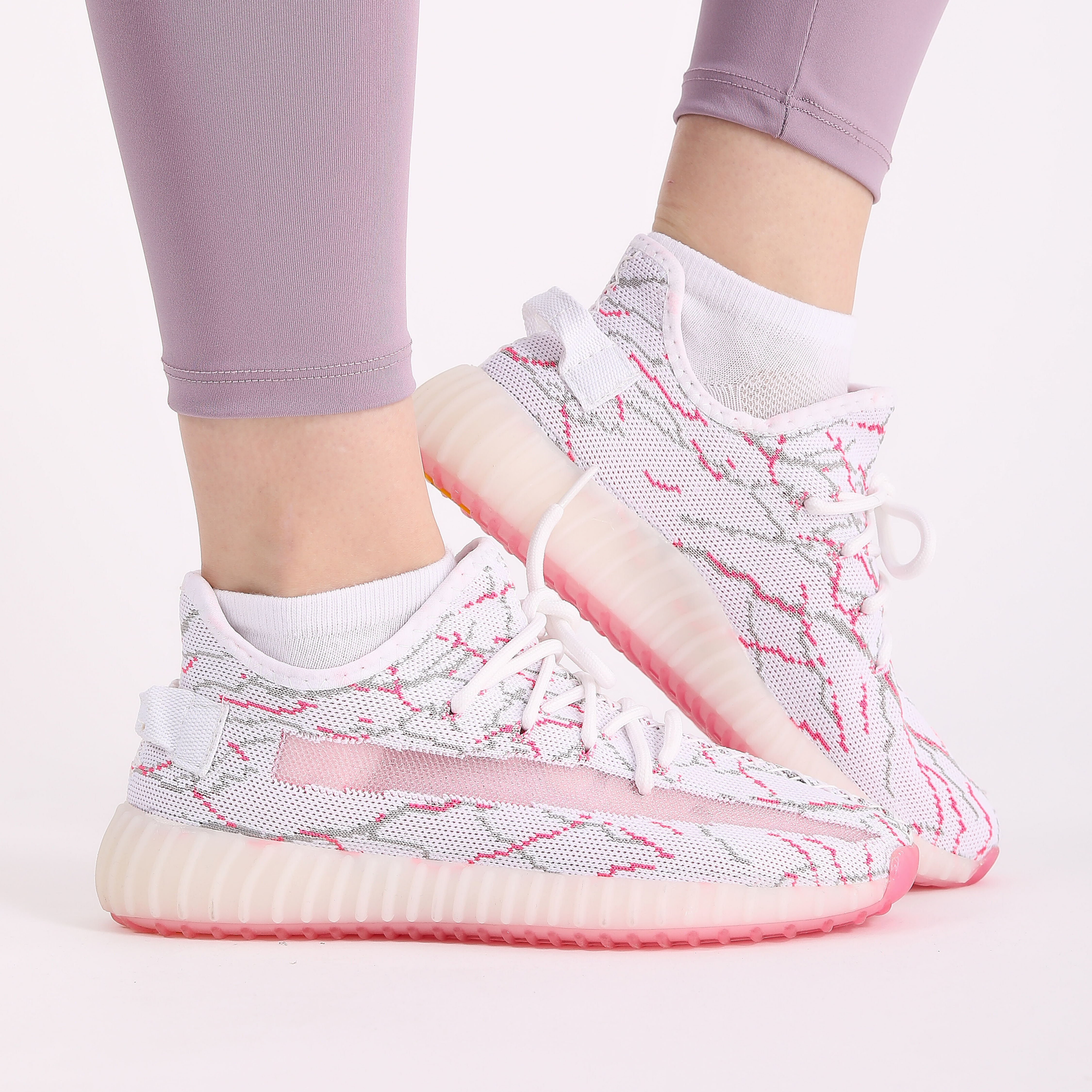Boost Kadın Sneakers - BEYAZ FUŞYA GRİ