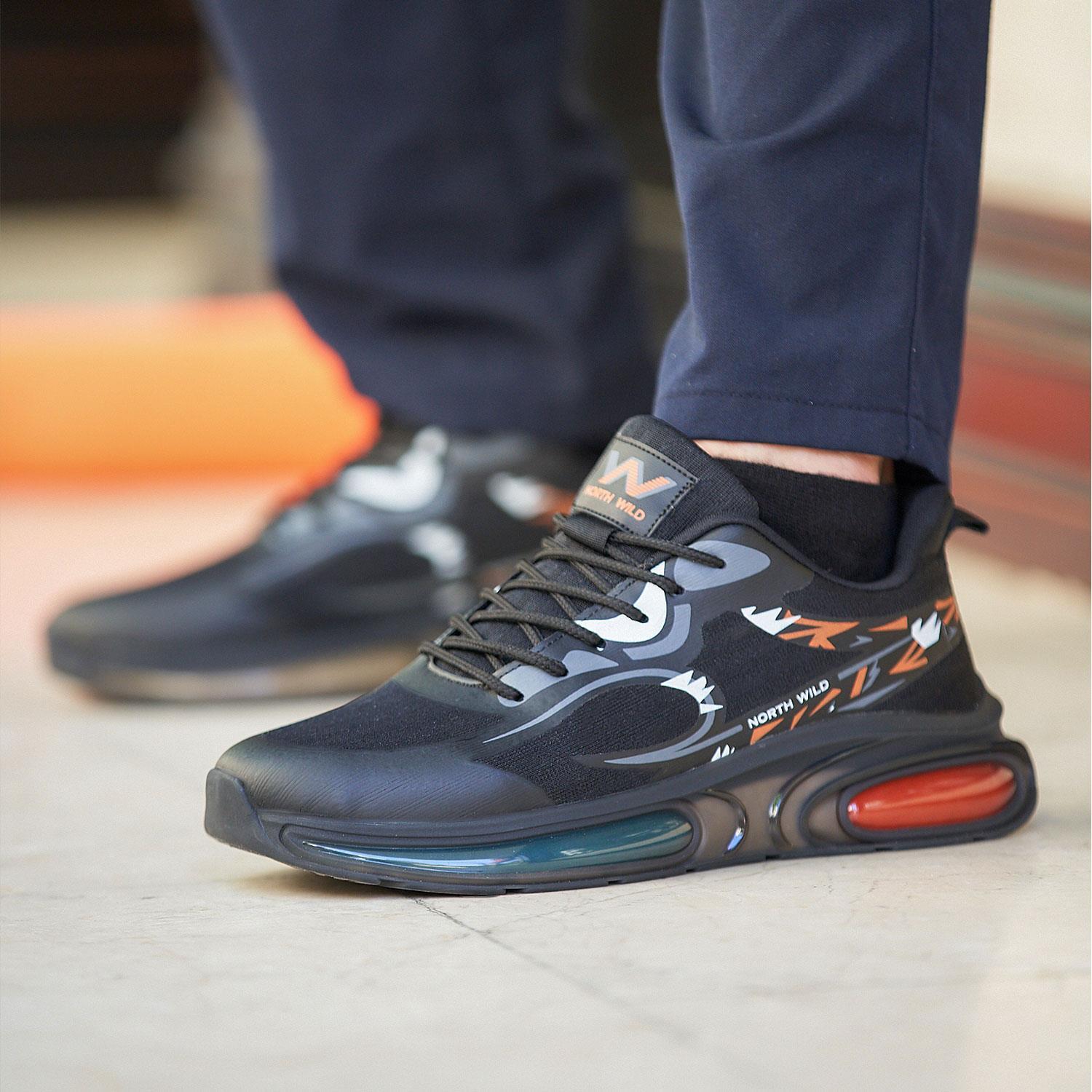 Crazy Erkek Sneakers - SİYAH ORANJ
