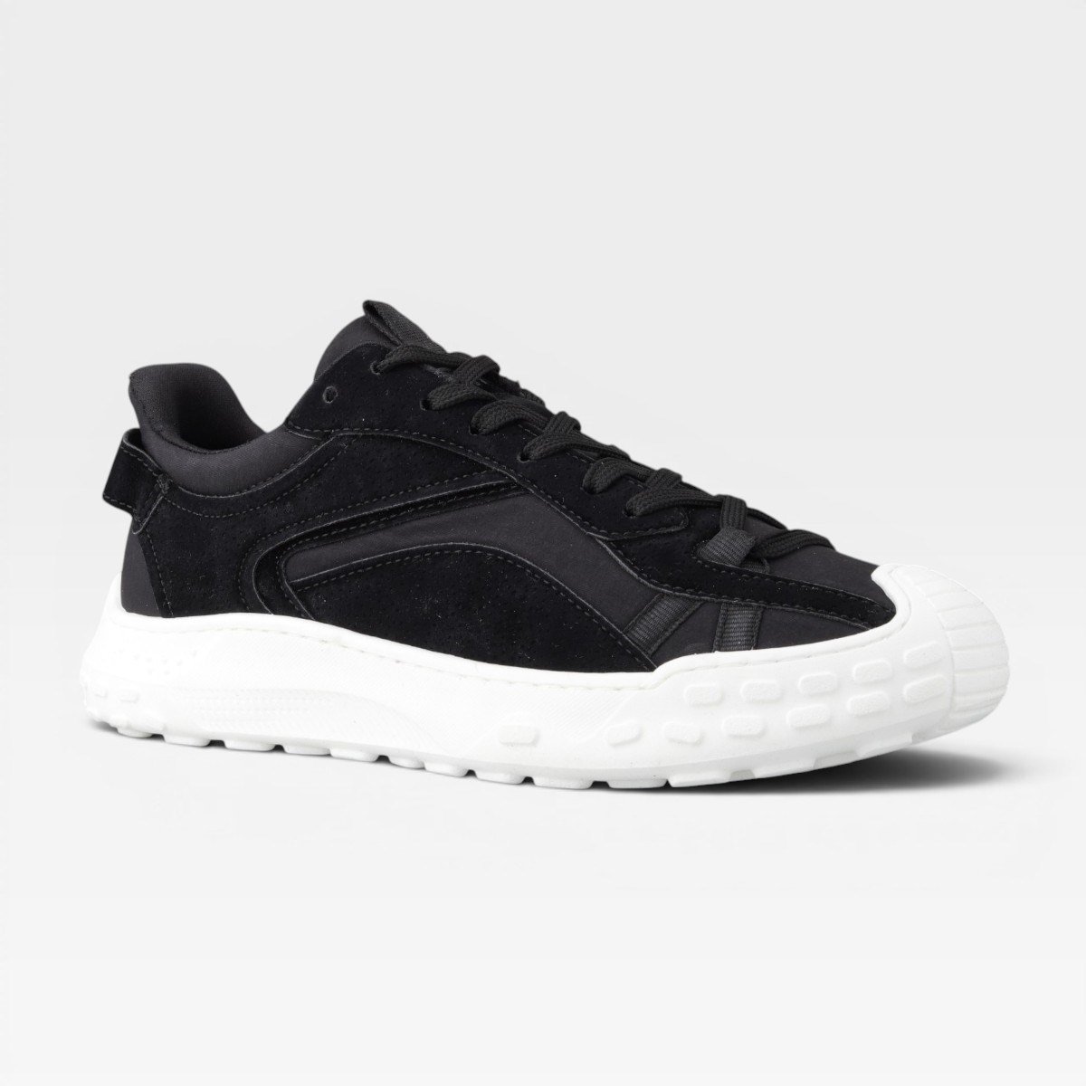Diego Erkek Sneaker - SIYAH BEYAZ