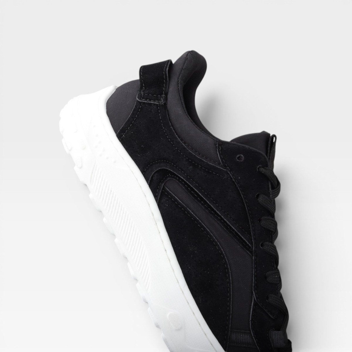 Diego Erkek Sneaker - SIYAH BEYAZ
