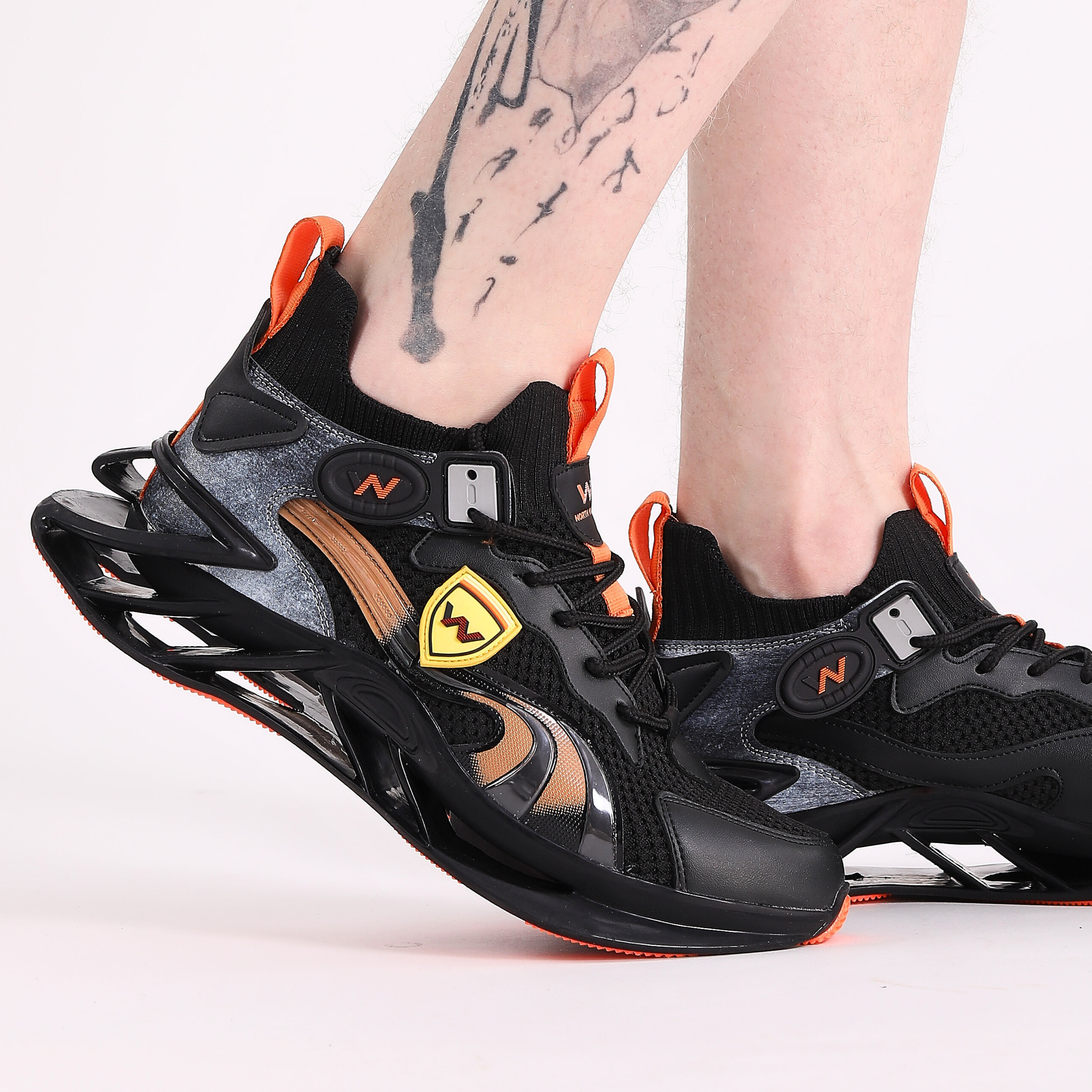 Greed Erkek Sneakers - SIYAH ORANJ