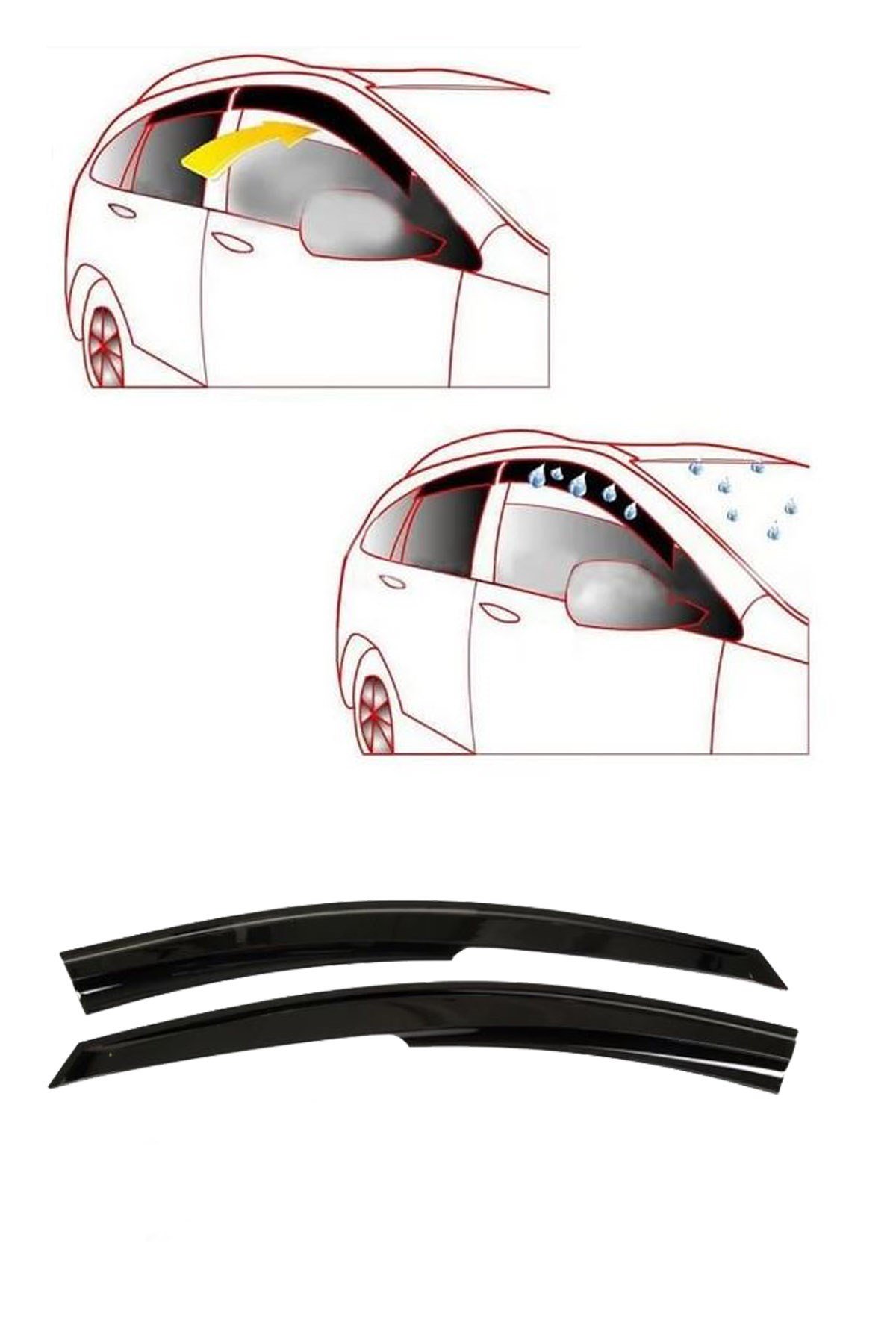 Ford Connect 2003-2014 Araca Özel Cam Rüzgarlığı 