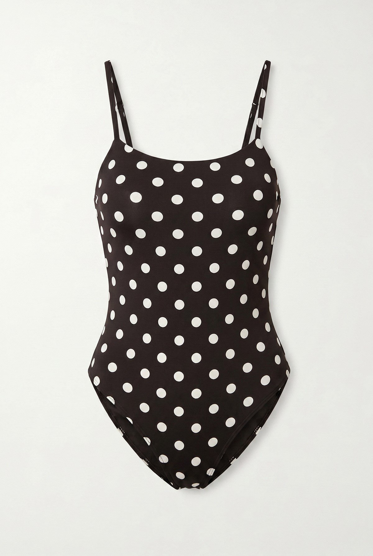 Askılı Altı Çıtçıtlı Bodysuit Puantiye Kahverengi