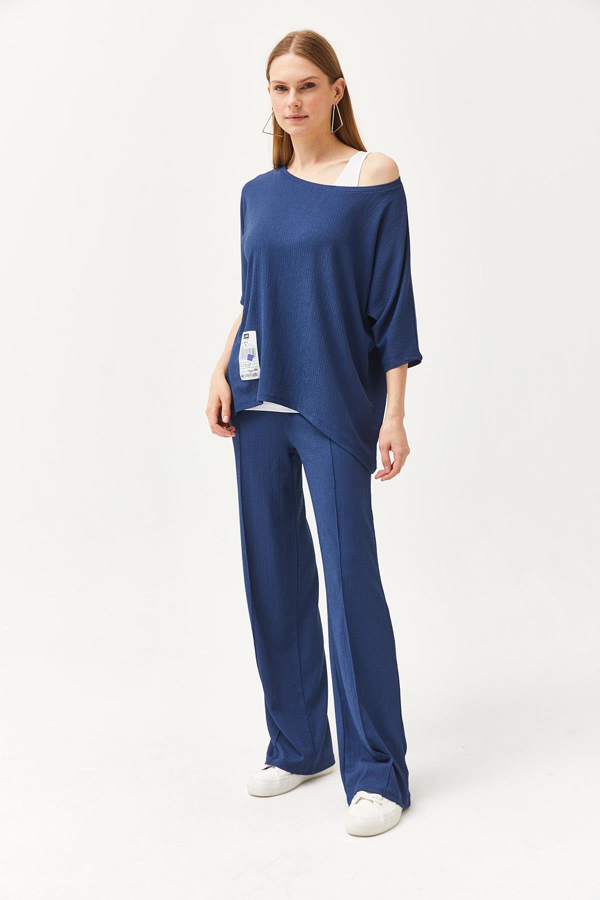 Atlet Bluz Pantolon 3'Lü Takım İndigo