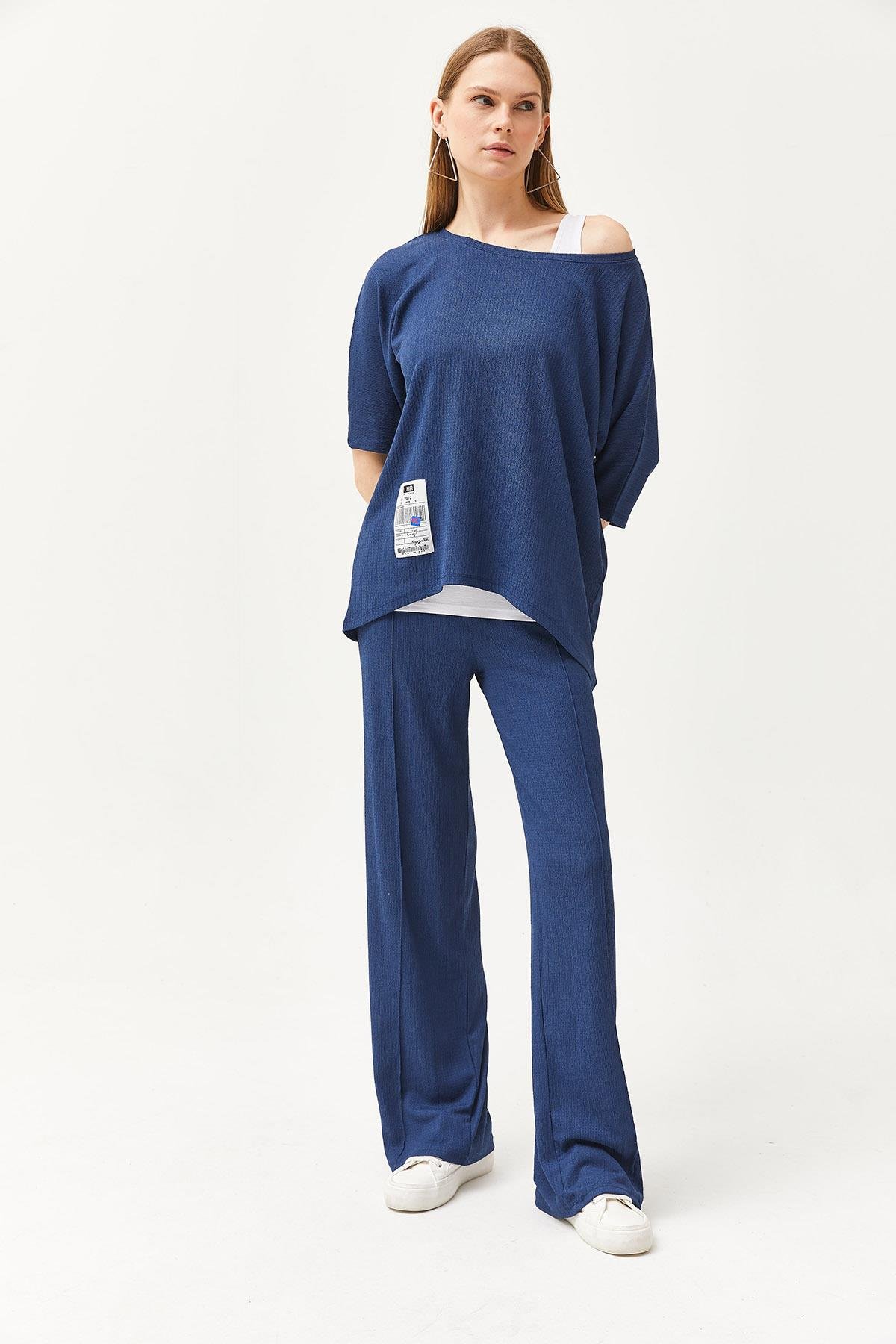 Atlet Bluz Pantolon 3'Lü Takım İndigo