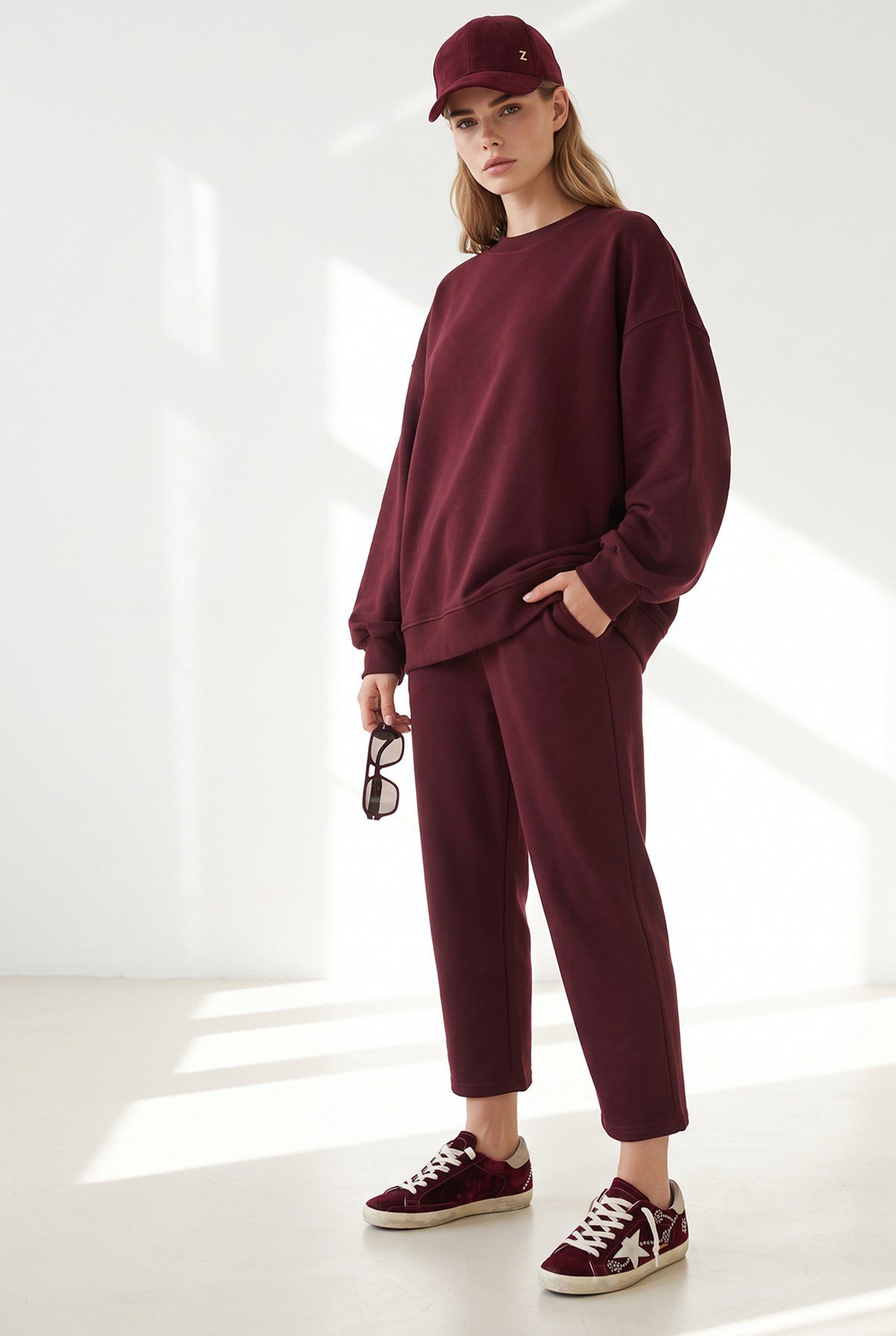 Basic Salaş Kesim Alt Üst Takım Bordo