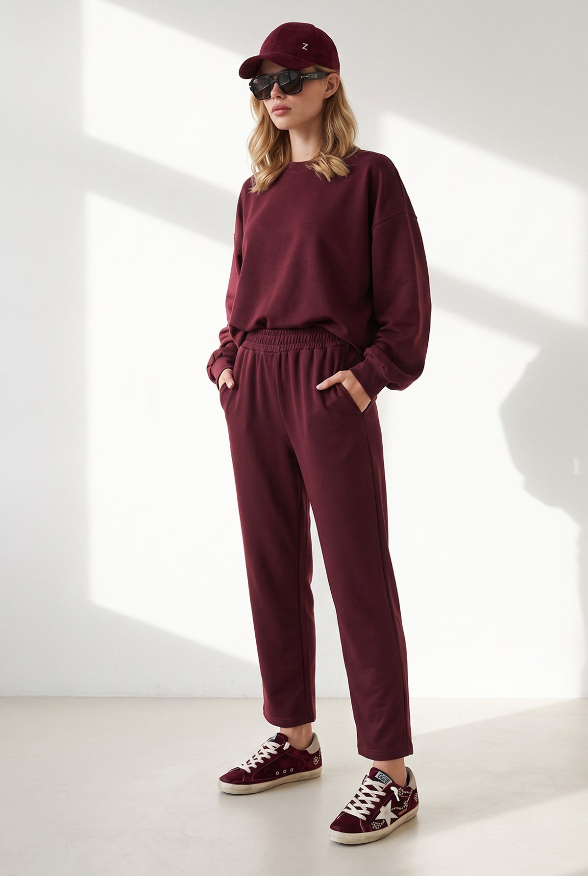 Basic Salaş Kesim Alt Üst Takım Bordo