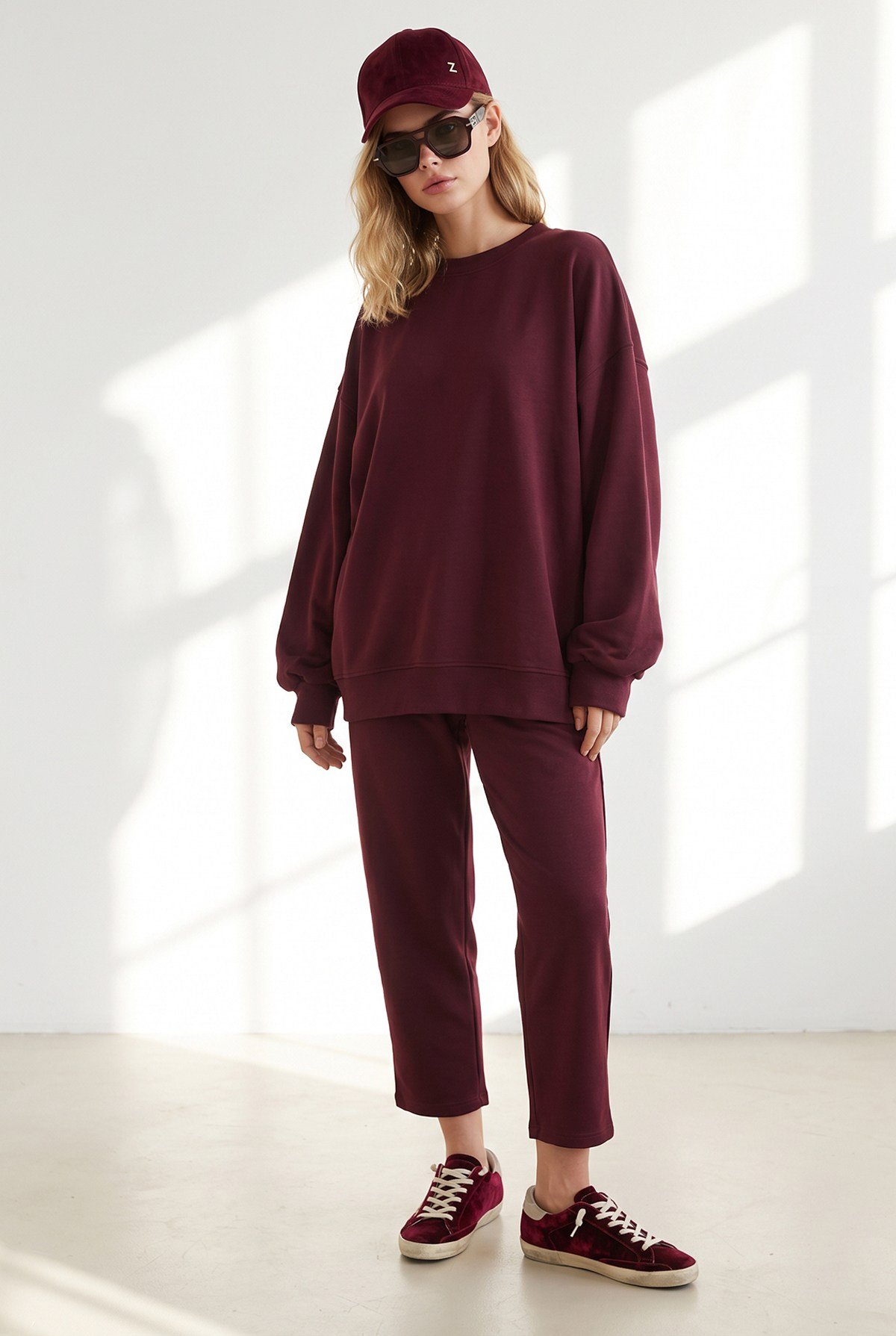 Basic Salaş Kesim Alt Üst Takım Bordo