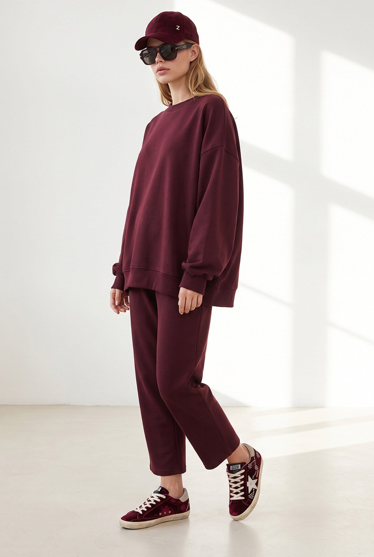 Basic Salaş Kesim Alt Üst Takım Bordo