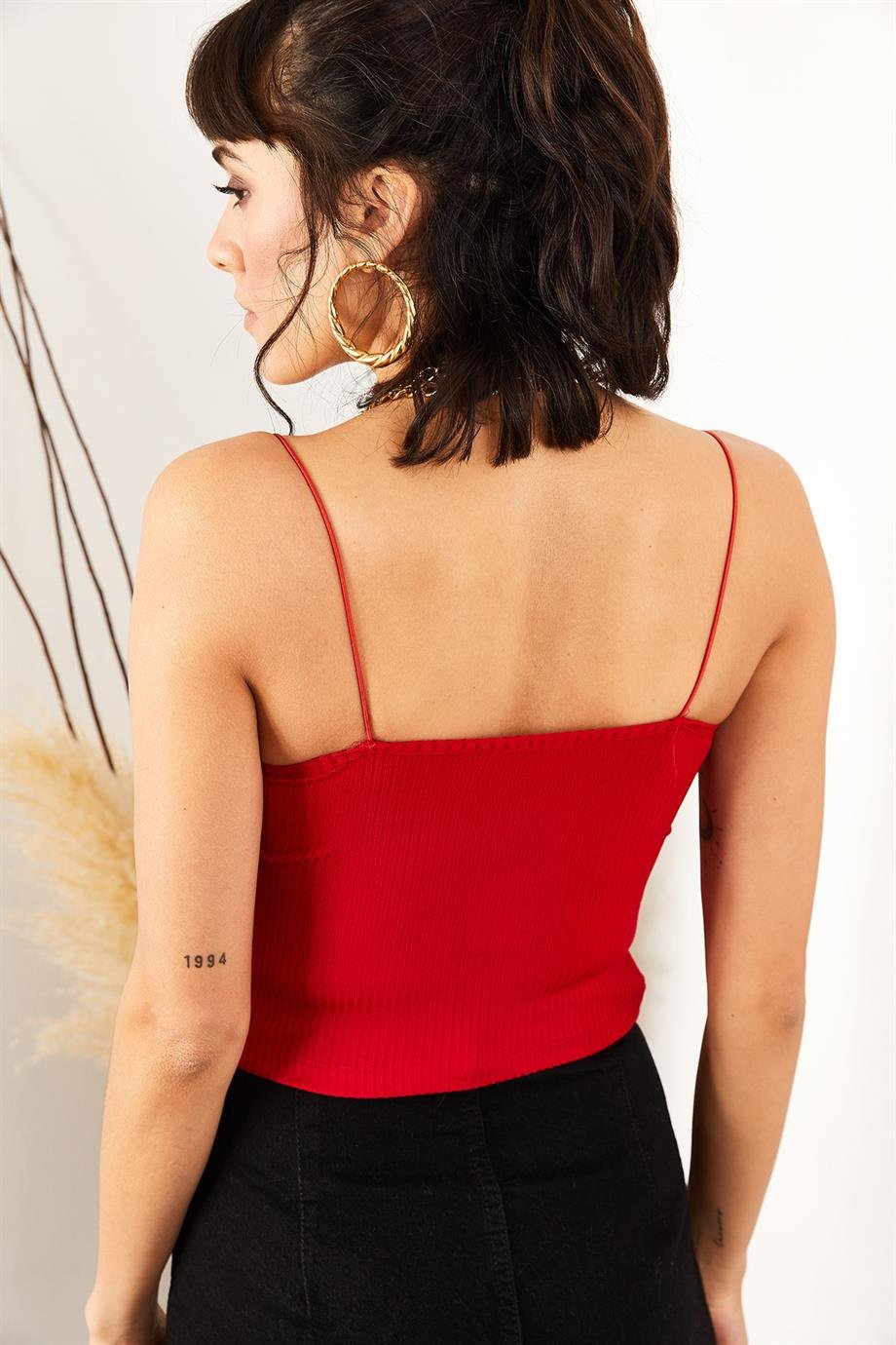 İp Askılı Kaşkorse Body Kırmızı
