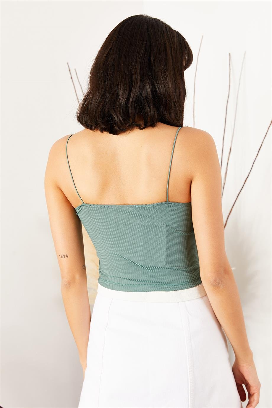 İp Askılı Kaşkorse Body Mint Yeşili