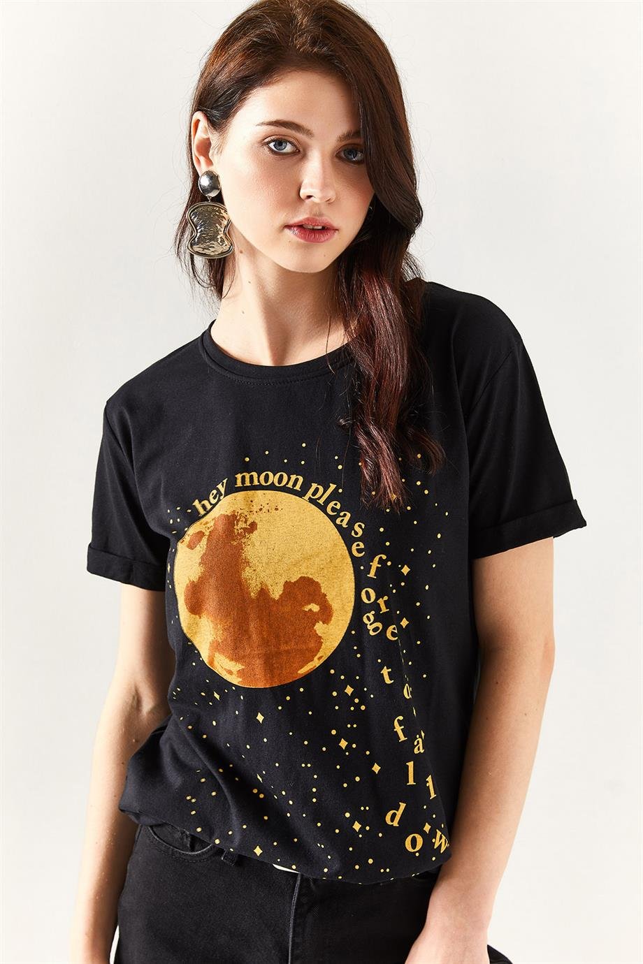 Moon Tişört Siyah
