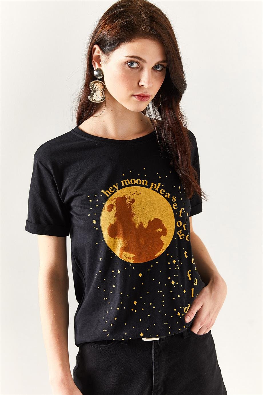 Moon Tişört Siyah