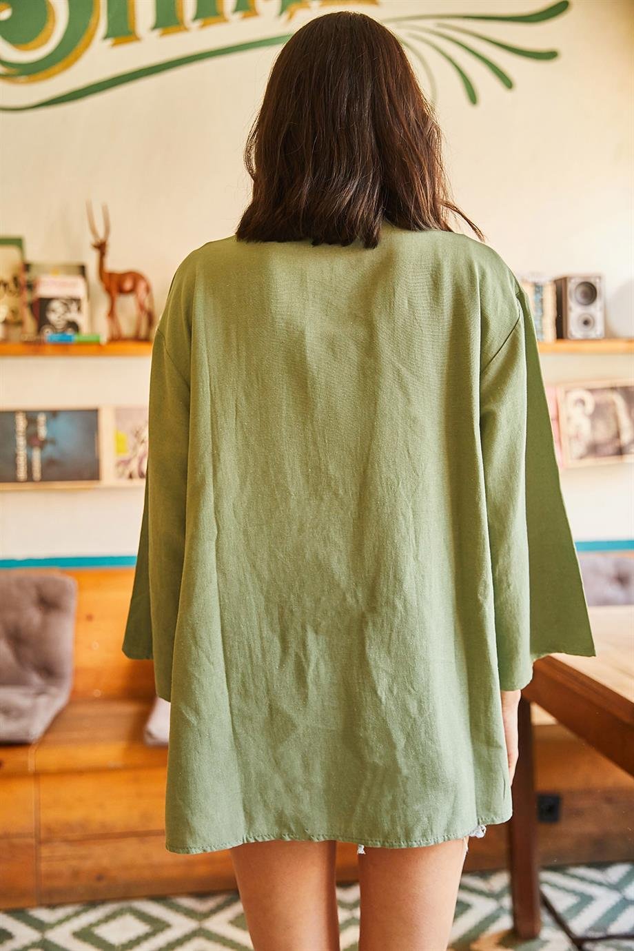 Salaş Dokuma Kimono Haki