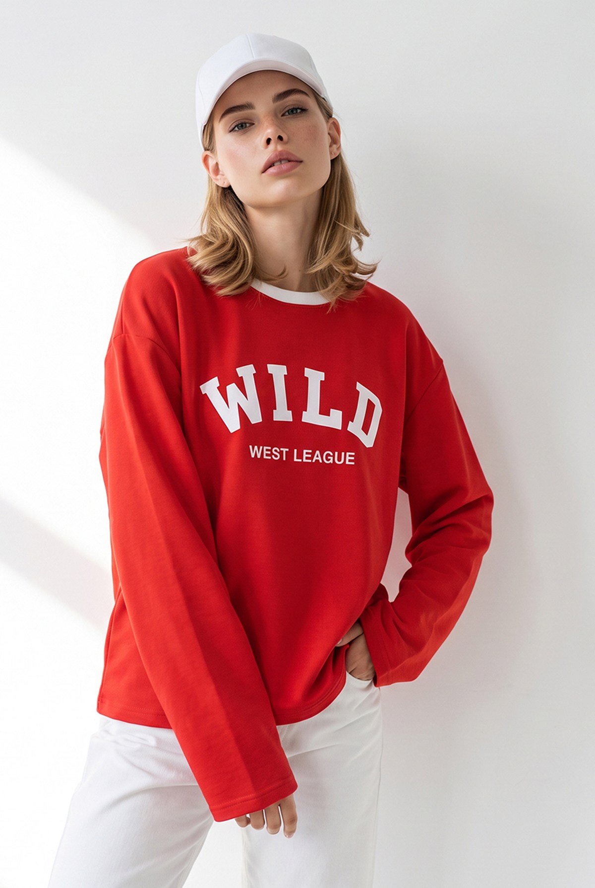 Yaka Detaylı Wild Dökümlü Bluz Kırmızı