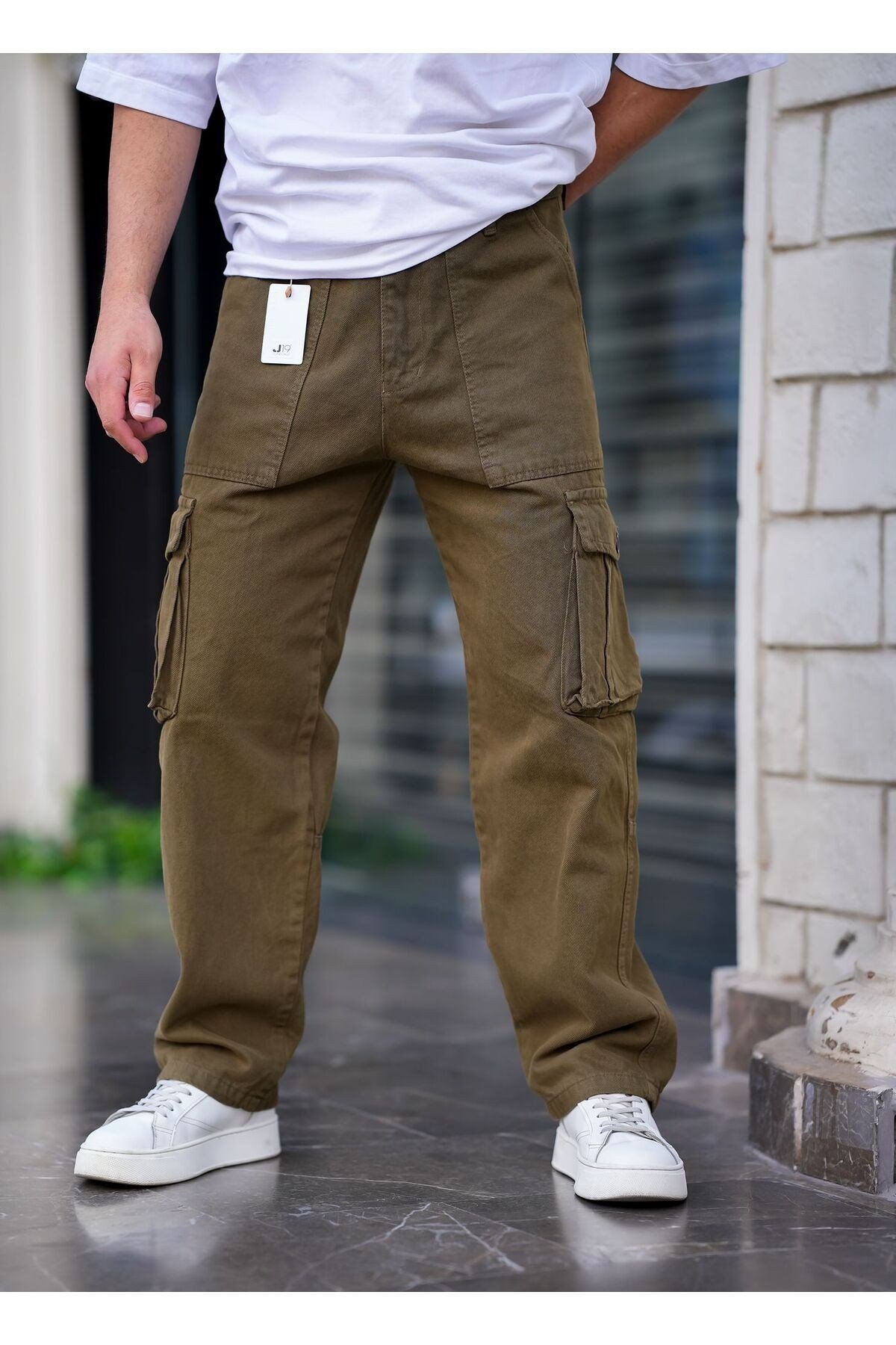 Tarz CoolPantolonBAGGYTC21R2654Erkek Kargo Cep Baggy Pantolon Rengi