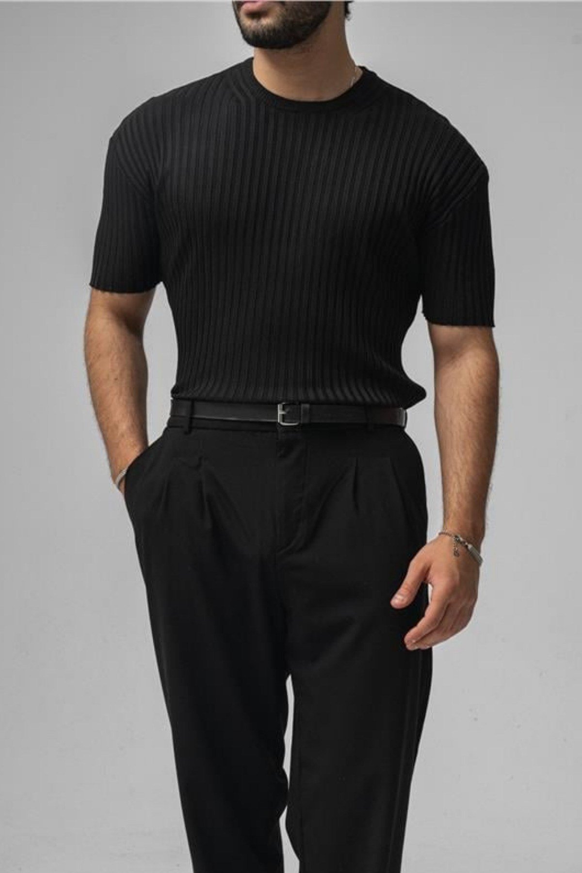 Tarz CoolT-shirtTRZ25007R02Erkek Likralı Loose Fit T-Shirt