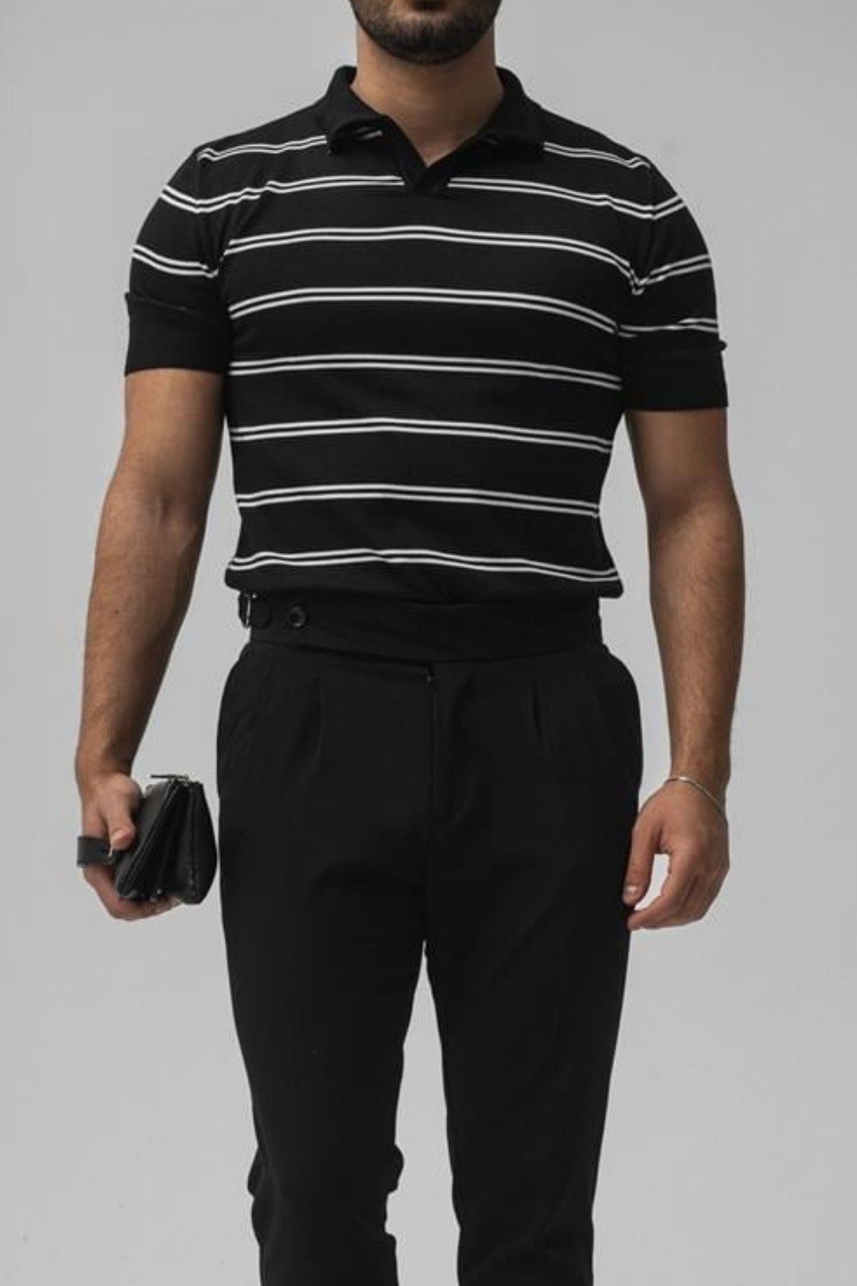 Tarz CoolT-shirtWPLYK0906R01Erkek Paralel Polo Yaka Slim T-shirt