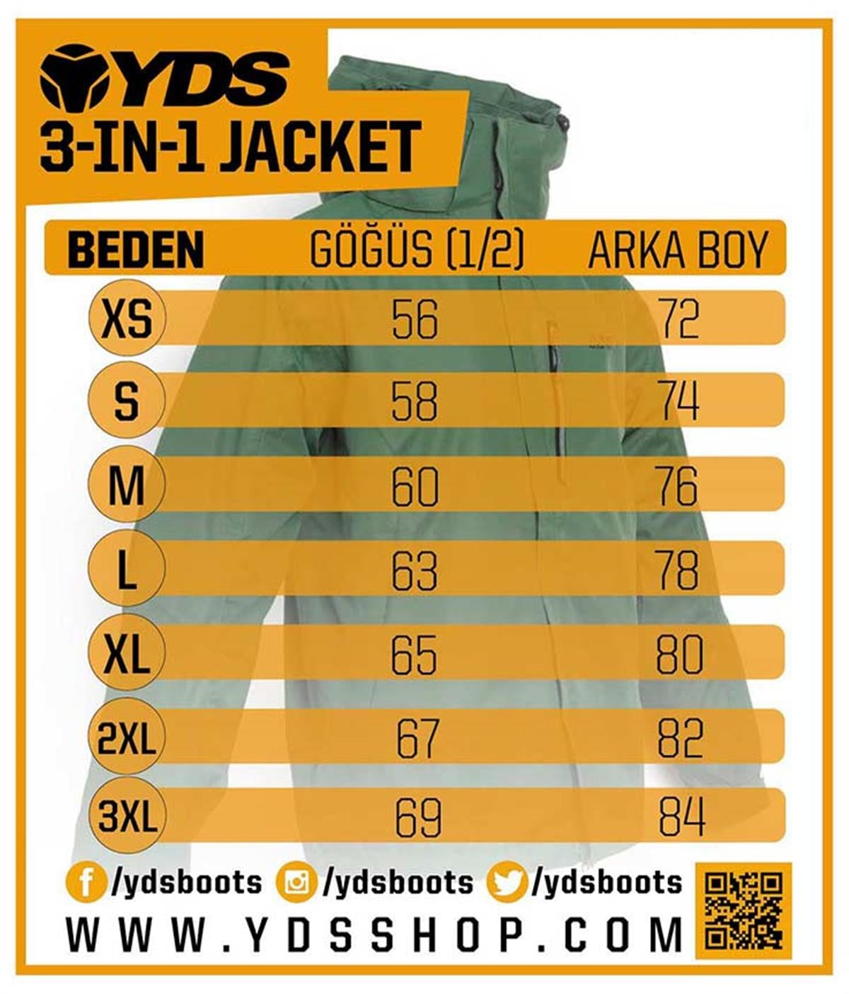 YDS 3-IN1-JACKET -SİYAH