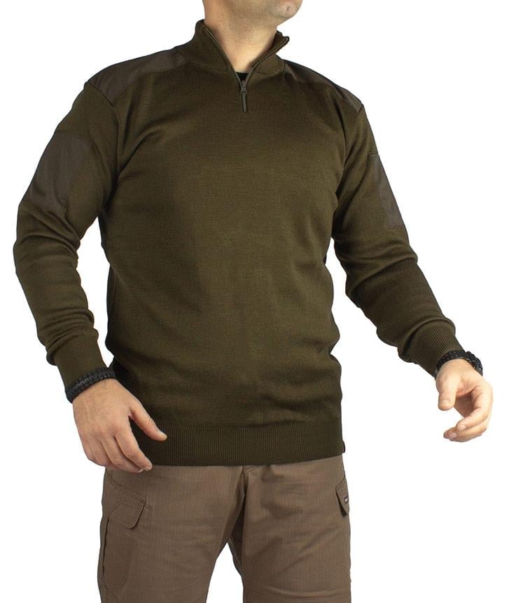 YDS ASKERİ KAZAK - YAKASI FERMUARLI -HAKİ