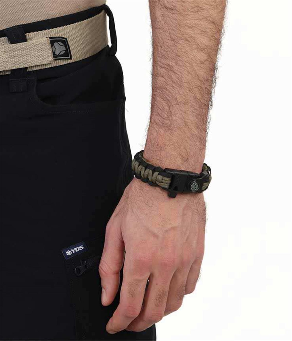 YDS FUNCTIONAL PARACORD/BİLEKLİK -HAKİ SİYAH