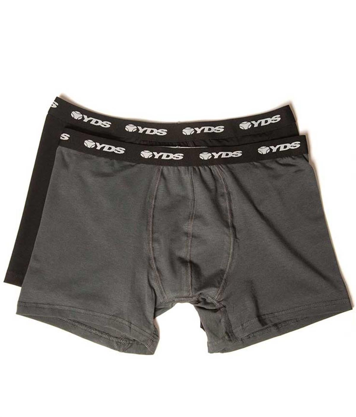 YDS MODAL BOXER (2'Lİ) -SİYAH KOYU GRİ