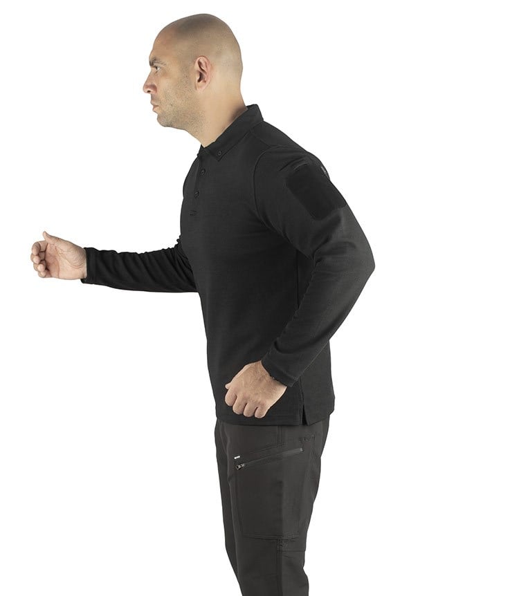 YDS PERFORMANCE POLO T-SHIRT UZUN KOLLU -SİYAH