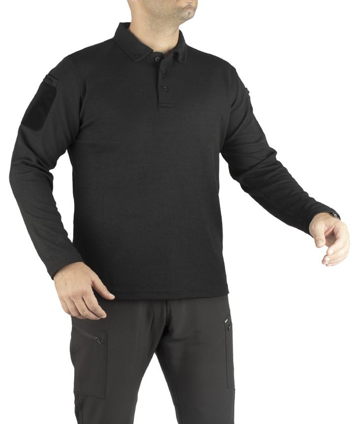 YDS PERFORMANCE POLO T-SHIRT UZUN KOLLU -SİYAH