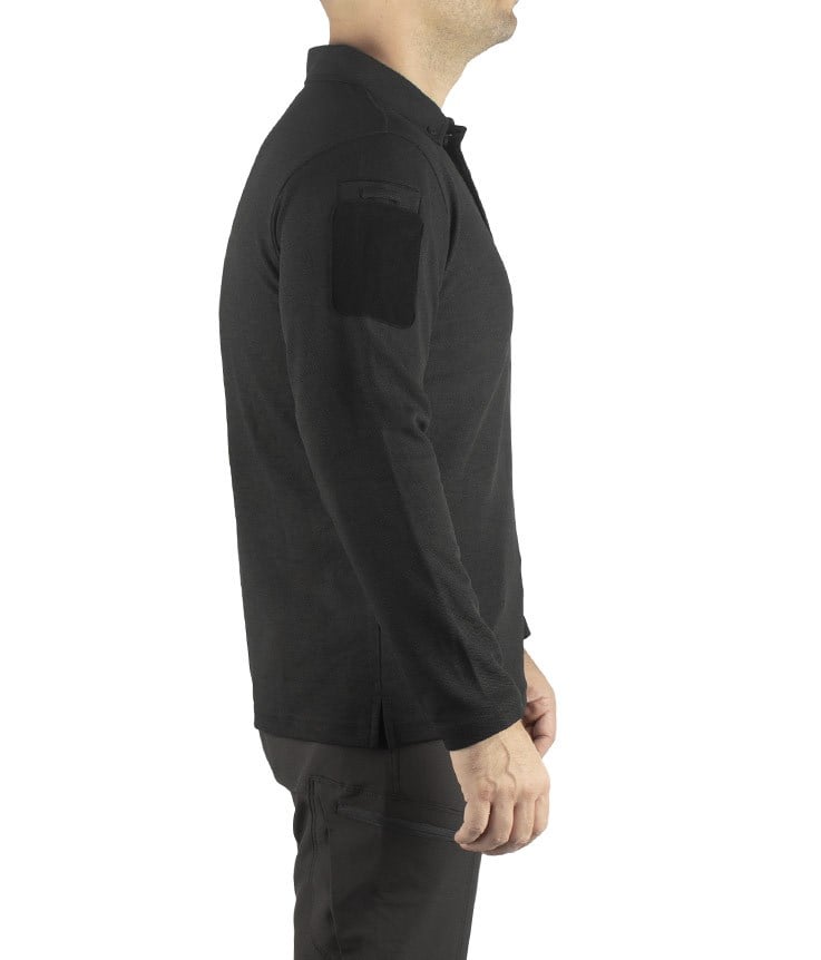 YDS PERFORMANCE POLO T-SHIRT UZUN KOLLU -SİYAH