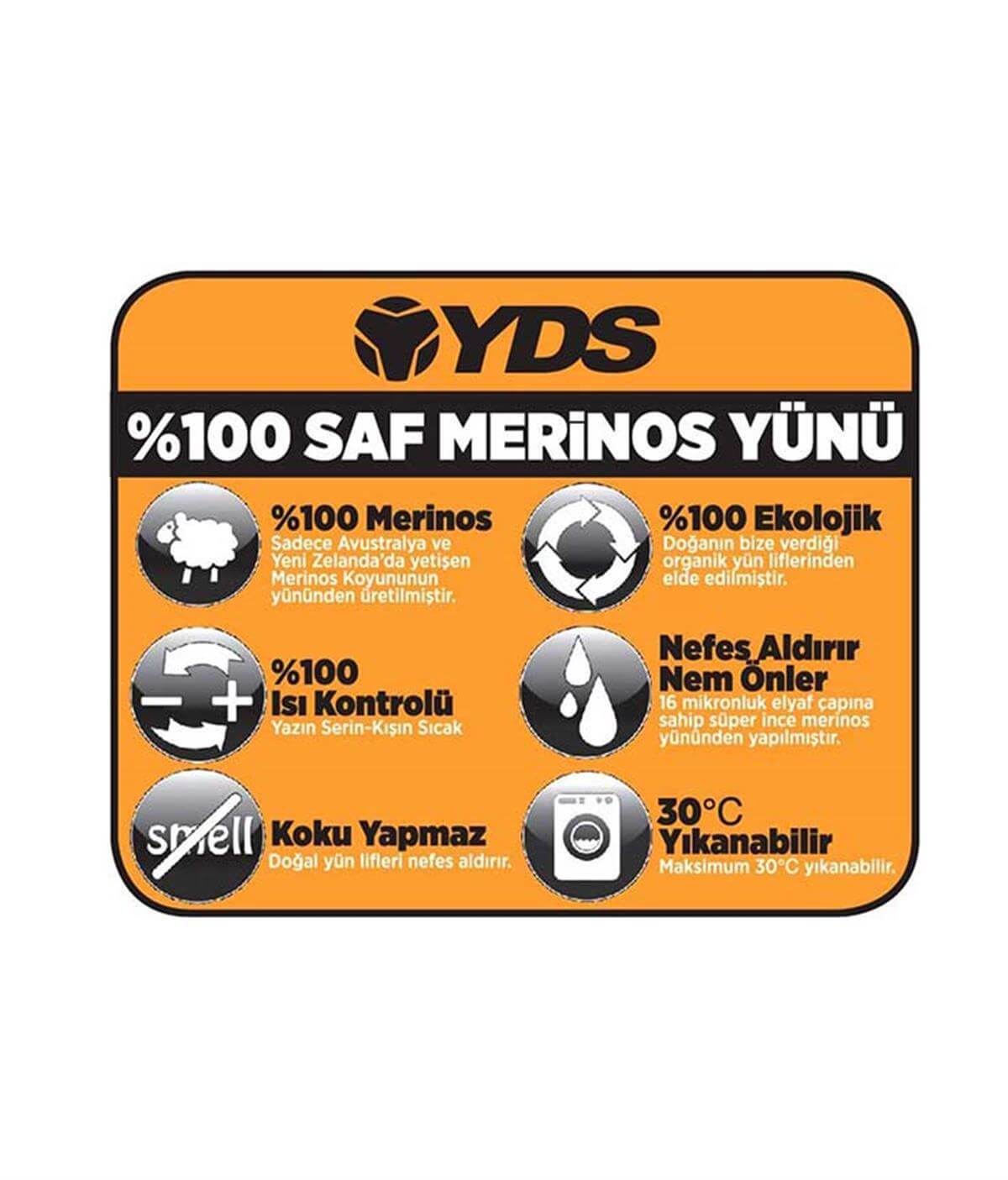YDS QUIDO YÜN T-SHIRT S YAKA -SİYAH