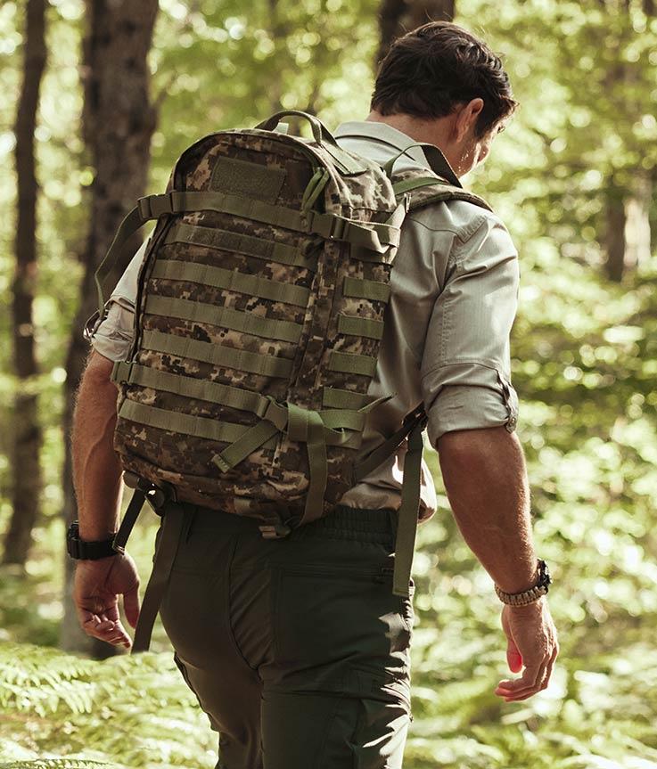 YDS TACTICAL OUTDOOR SIRT ÇANTASI (40L) -KAMUFLAJLI