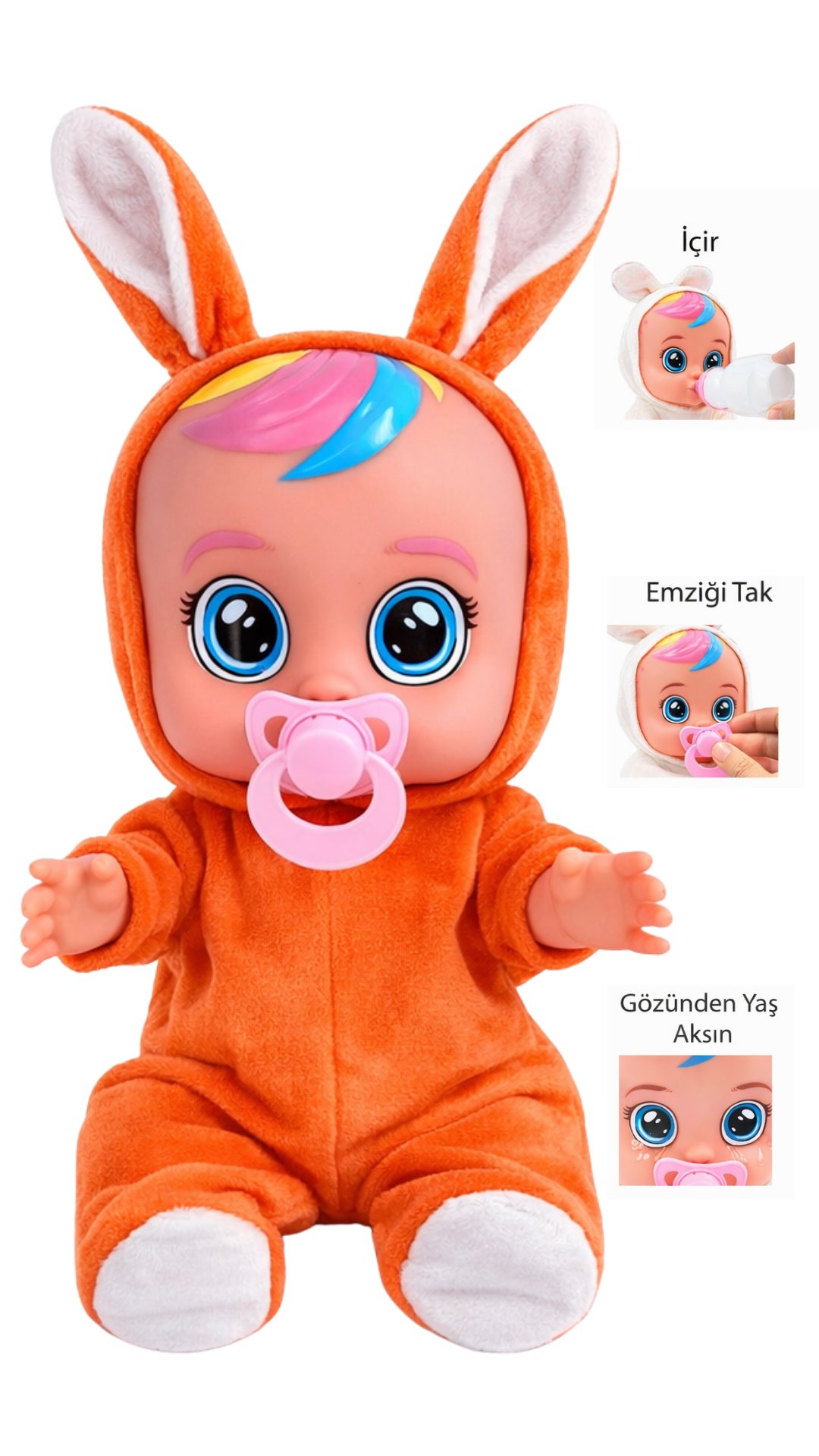 Ağlayan ve Konuşan Et Bebek Turuncu